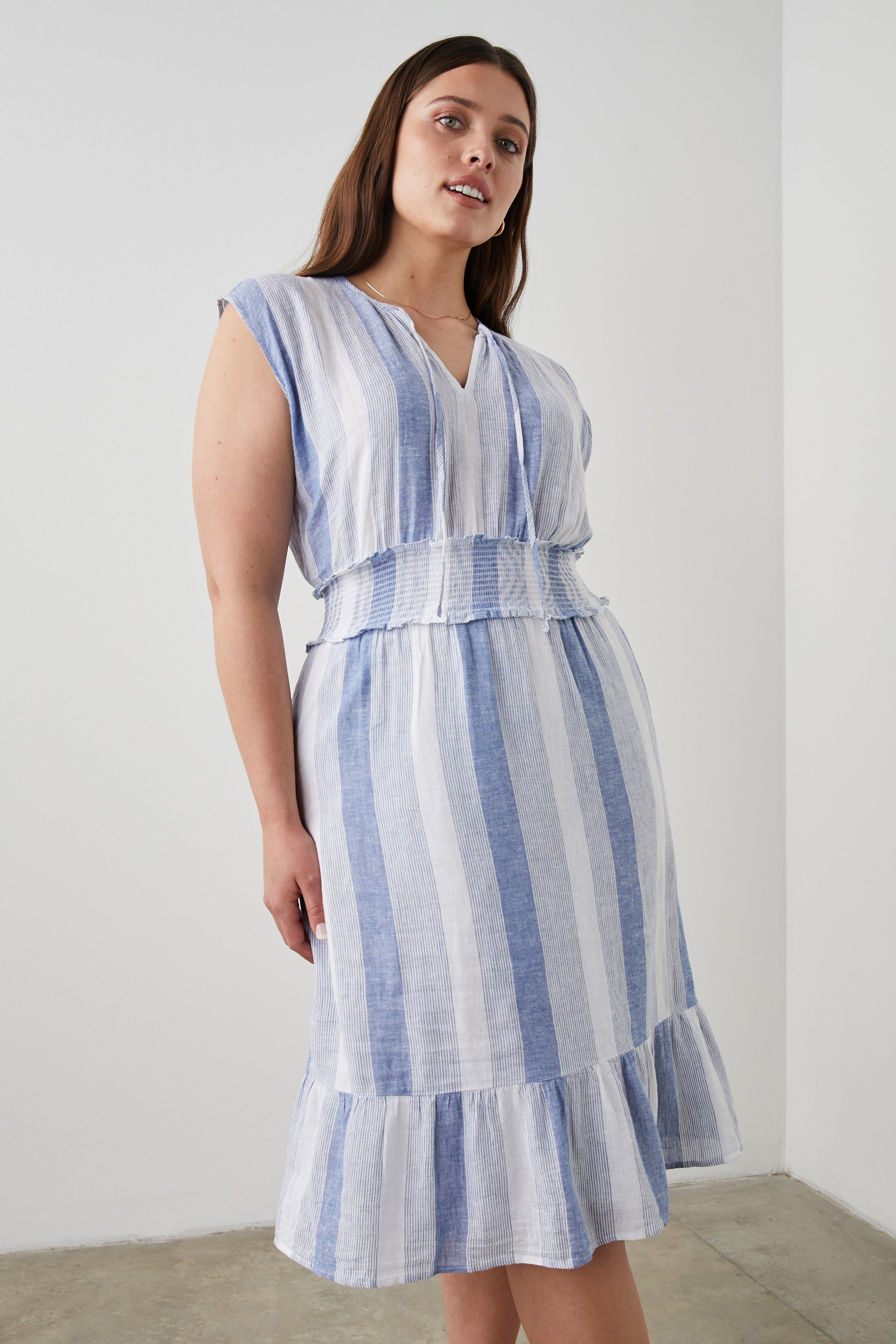 ASHLYN DRESS - NEVIS STRIPE sold by Rails product image thumbnail 4