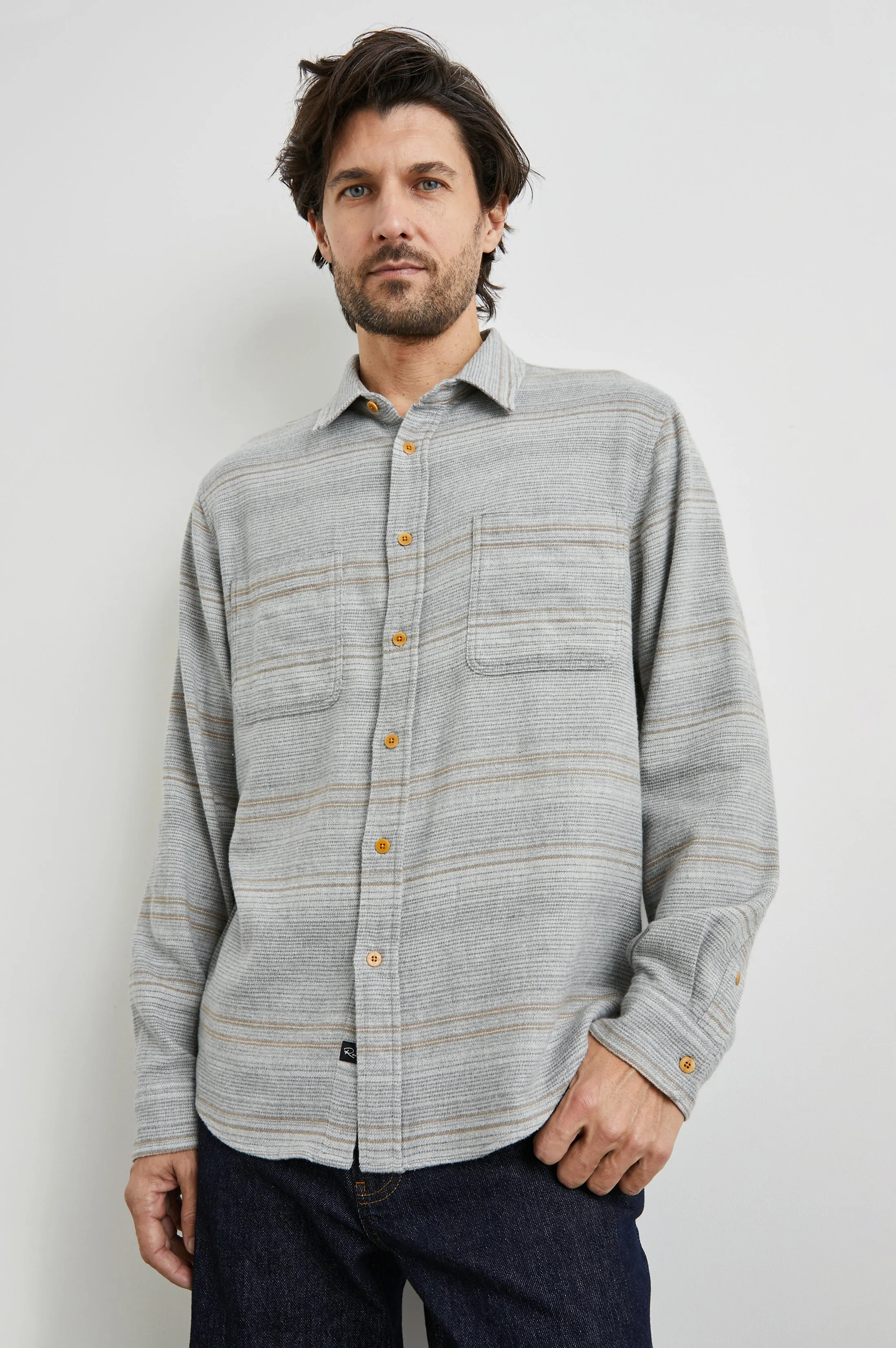 IVAN SHIRT - GREY SERAPE sold by Rails
