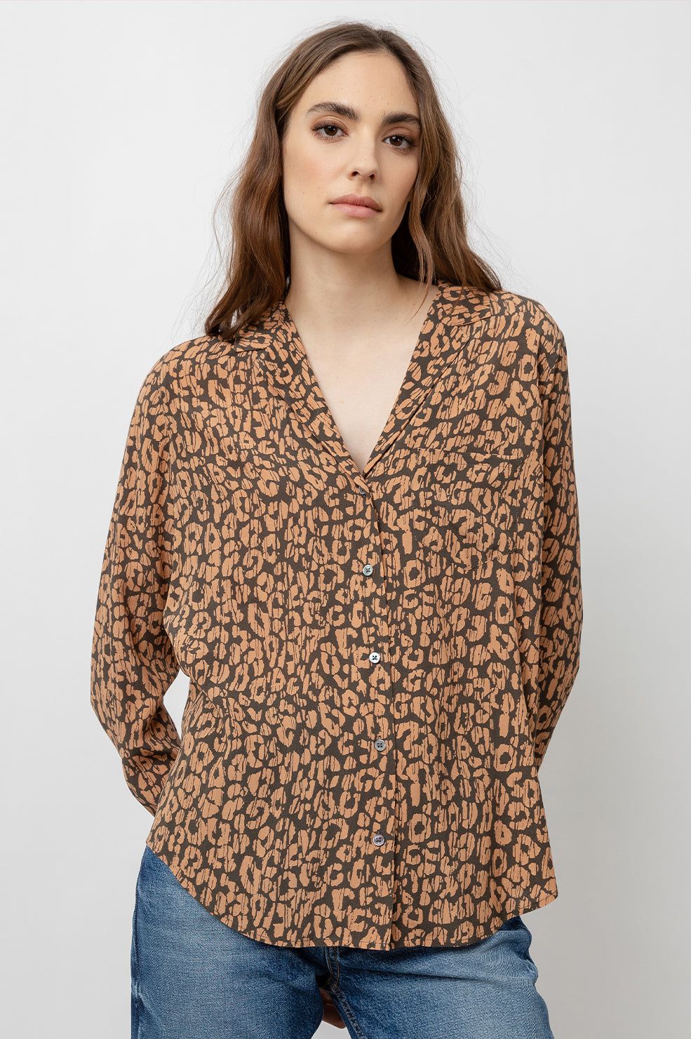 REBEL SHIRT - BATIK CHEETAH sold by Rails product image thumbnail 3