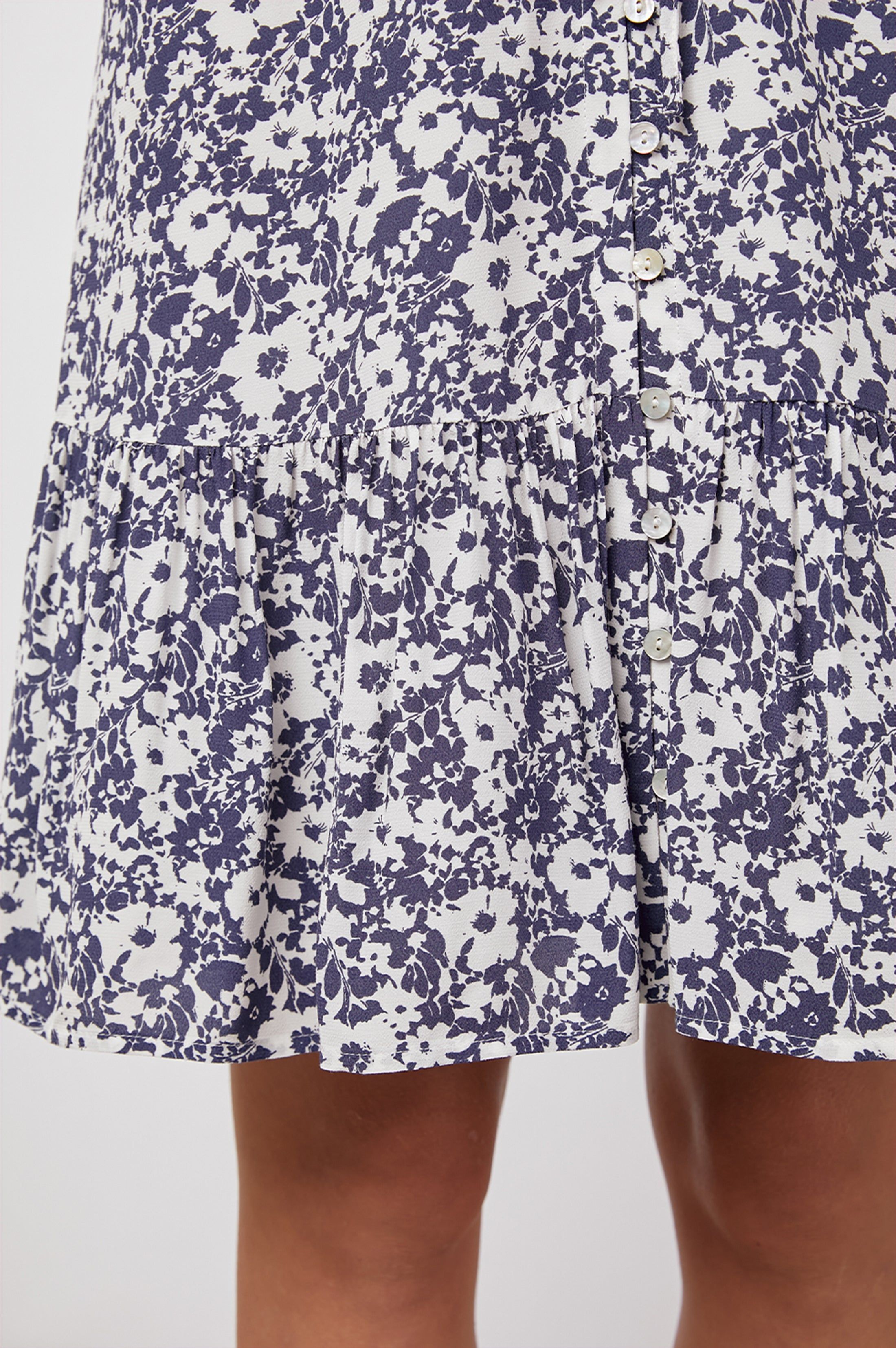 ELEANOR DRESS - NAVY WHITE TEXTURE FLORAL sold by Rails product image thumbnail 2