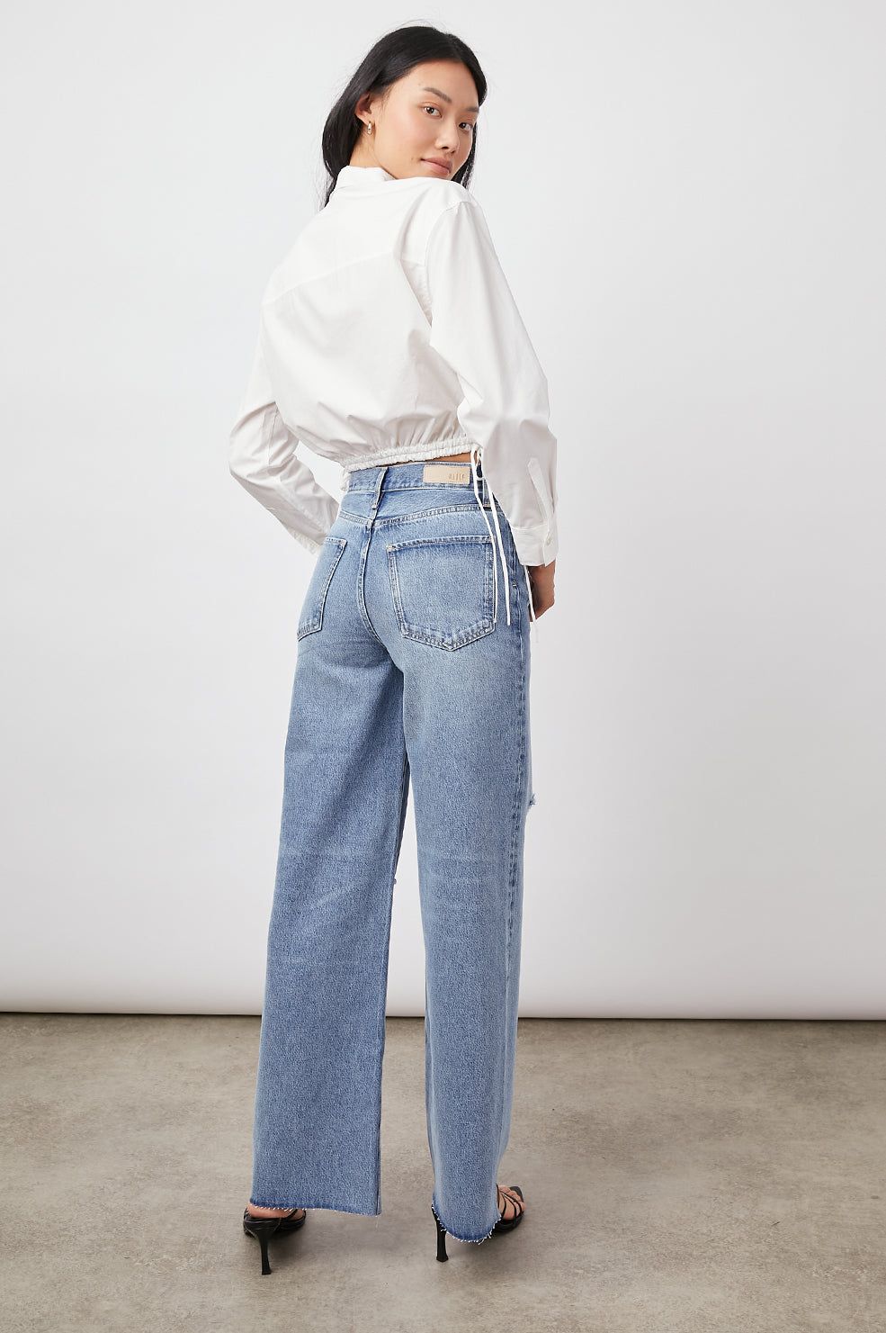 GETTY WIDE LEG - BREEZY BLUE DISTRESS sold by Rails product image thumbnail 4