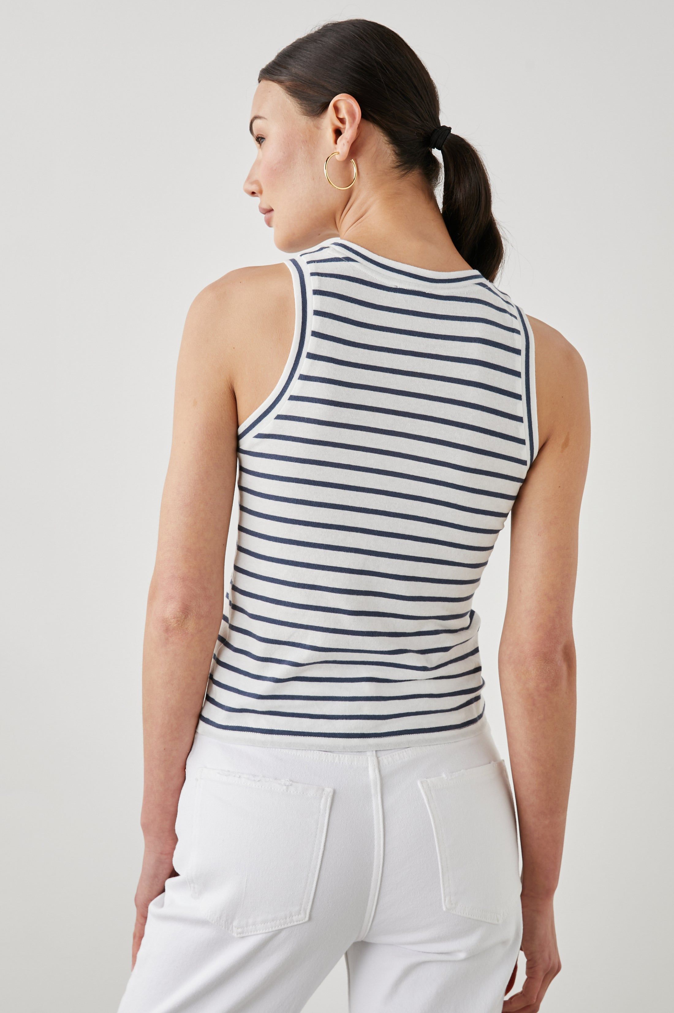 THE RACER TANK - SAILOR STRIPE NAVY sold by Rails product image thumbnail 5