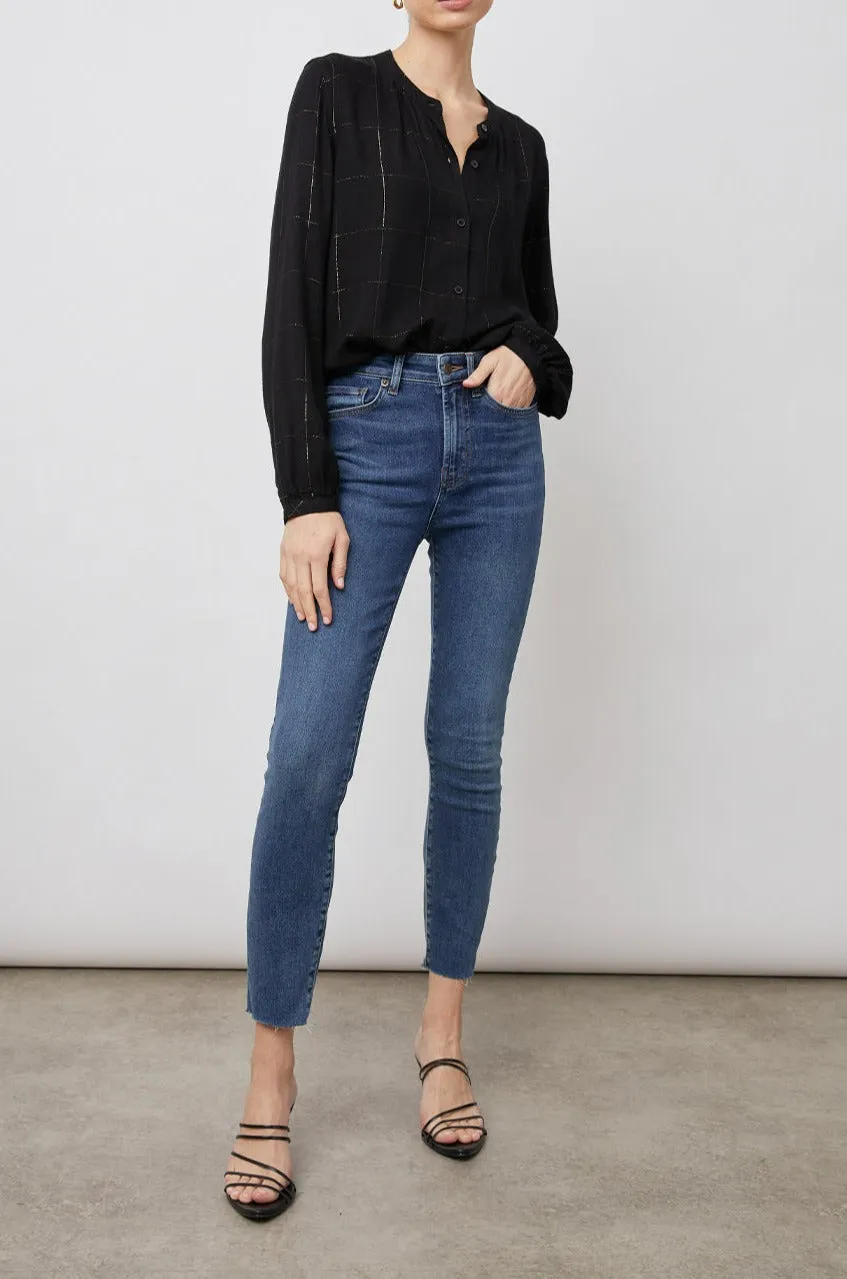 ELOISE TOP - EBONY TINSEL sold by Rails product image thumbnail 3