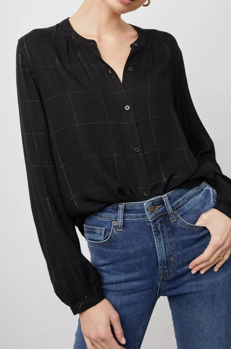 ELOISE TOP - EBONY TINSEL sold by Rails