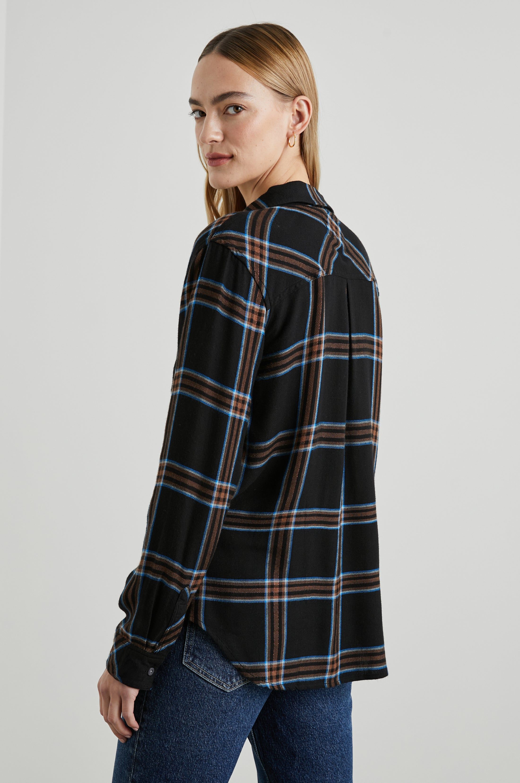 HUNTER SHIRT - COBALT CHESTNUT sold by Rails product image thumbnail 5