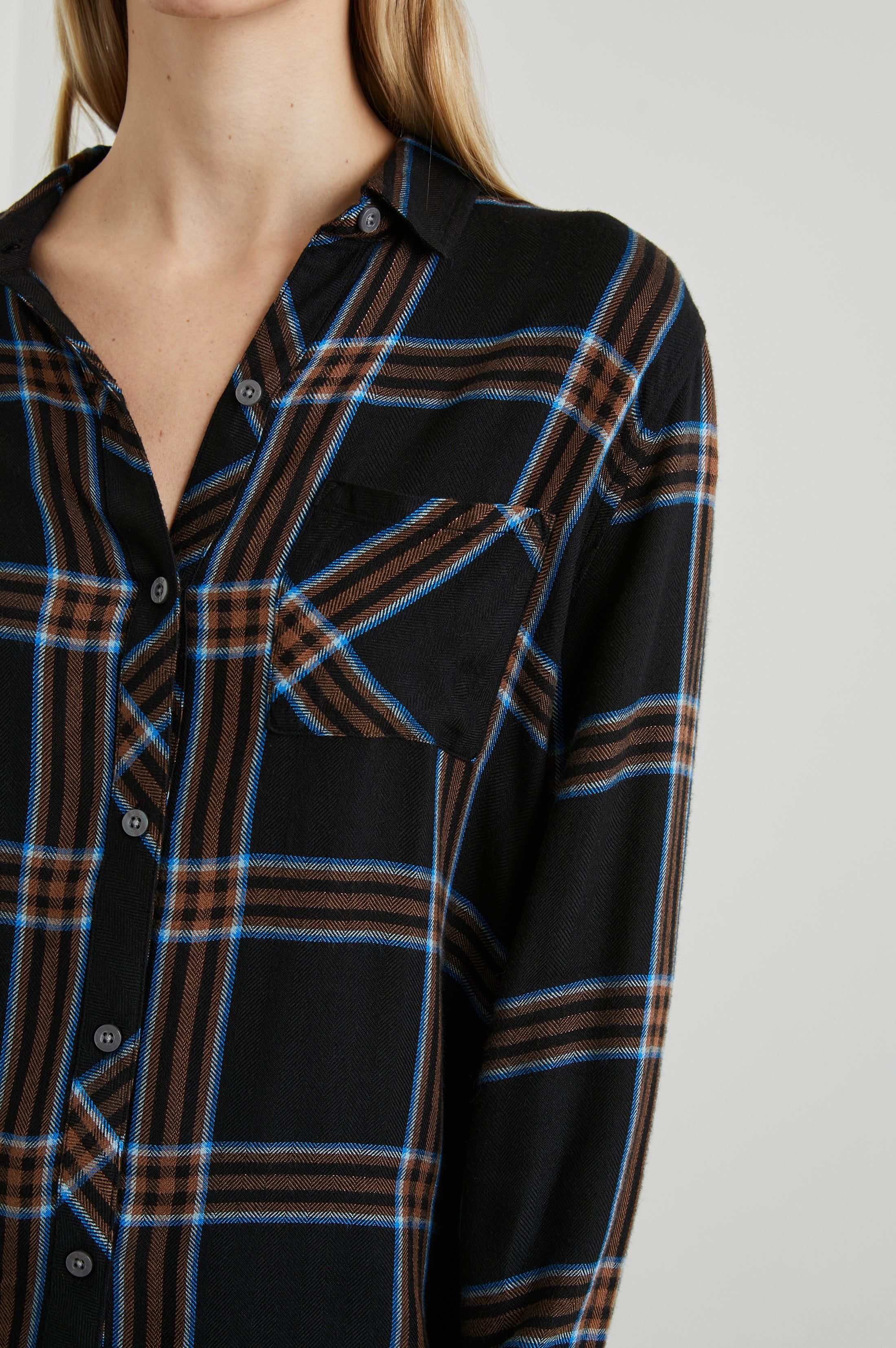 HUNTER SHIRT - COBALT CHESTNUT sold by Rails product image thumbnail 2