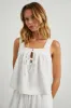 ENYA TOP - WHITE GAUZE sold by Rails