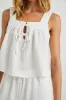 ENYA TOP - WHITE GAUZE sold by Rails