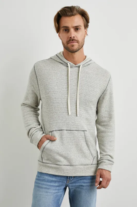 SMITH HOODIE - CREAM NAVY STRIPE sold by Rails