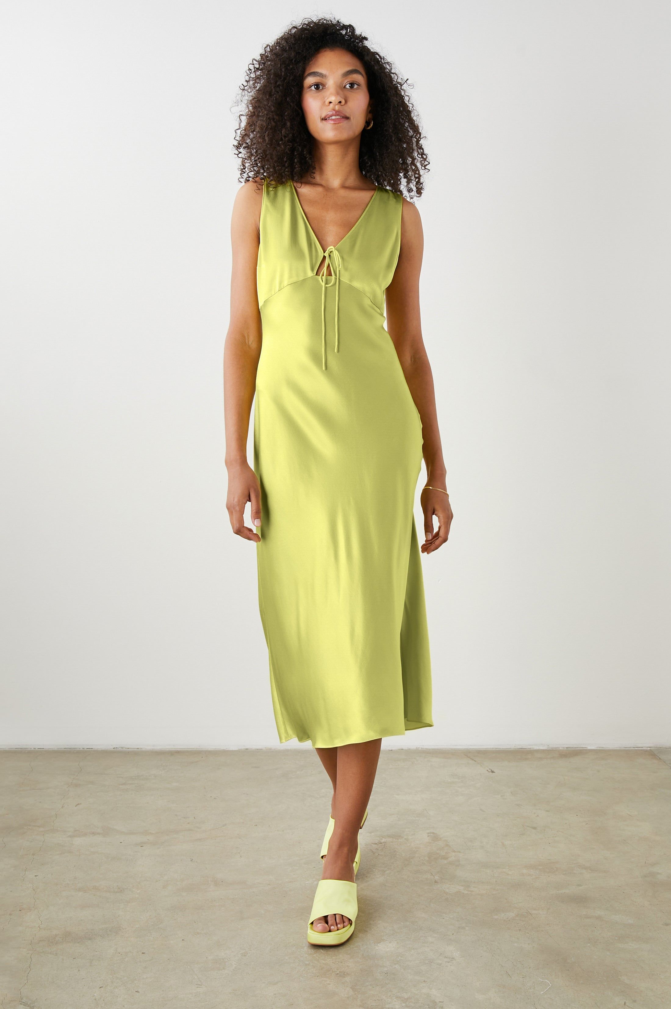 CINDI DRESS - CHARTREUSE sold by Rails product image thumbnail 3