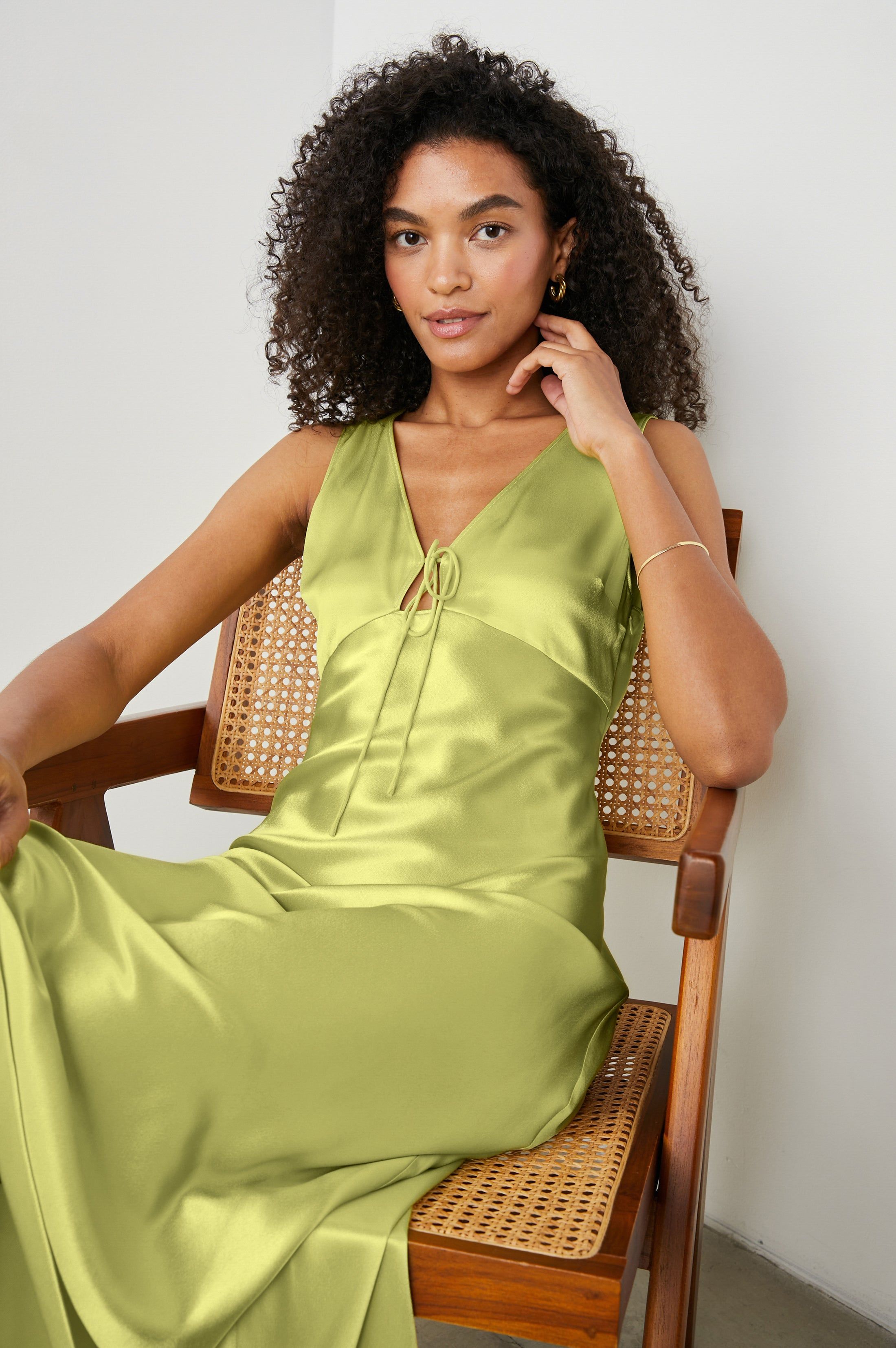 CINDI DRESS - CHARTREUSE sold by Rails product image thumbnail 2