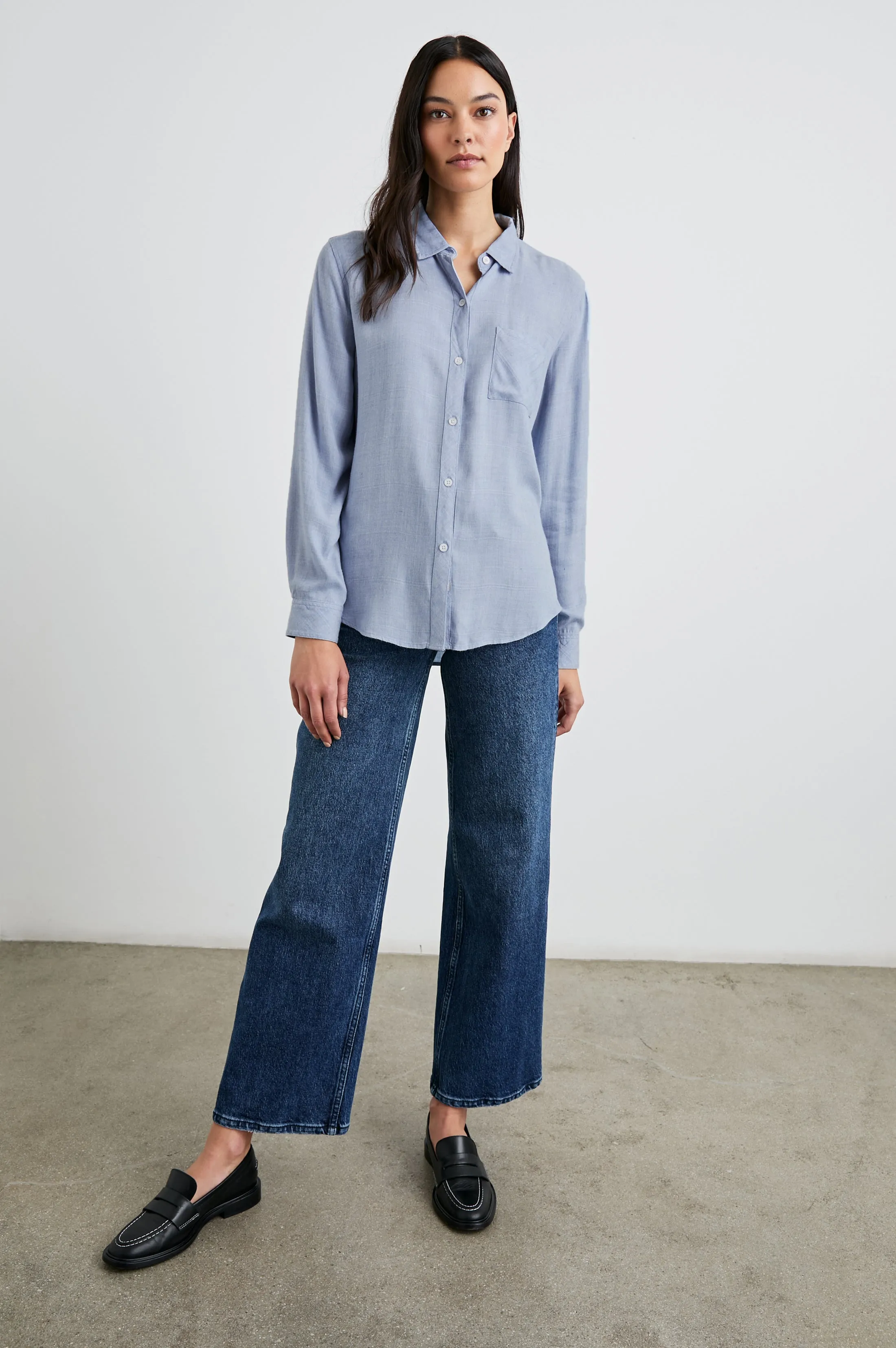 HUNTER SHIRT - CHAMBRAY HEATHER sold by Rails product image thumbnail 4