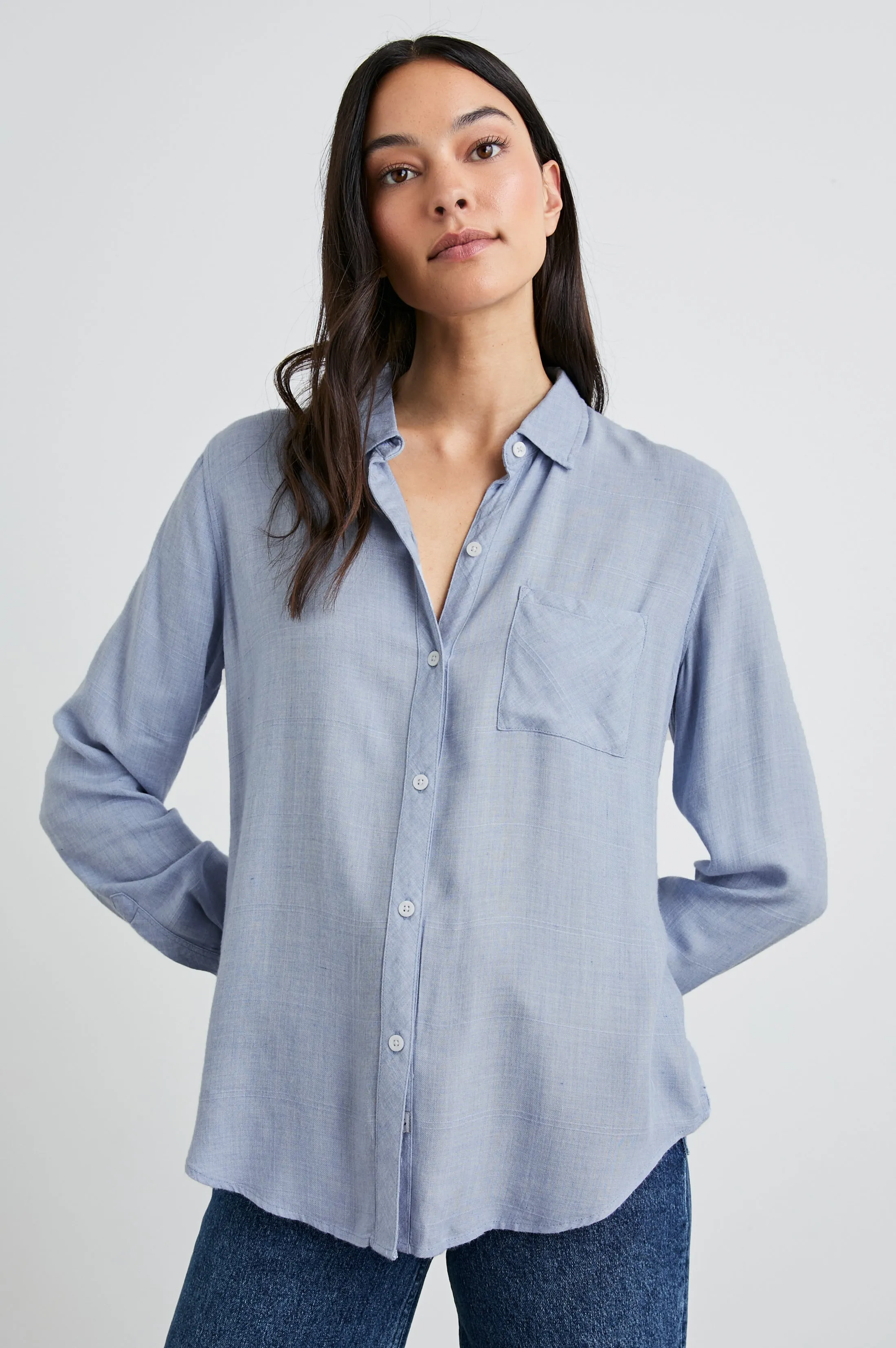 HUNTER SHIRT - CHAMBRAY HEATHER sold by Rails product image thumbnail 3