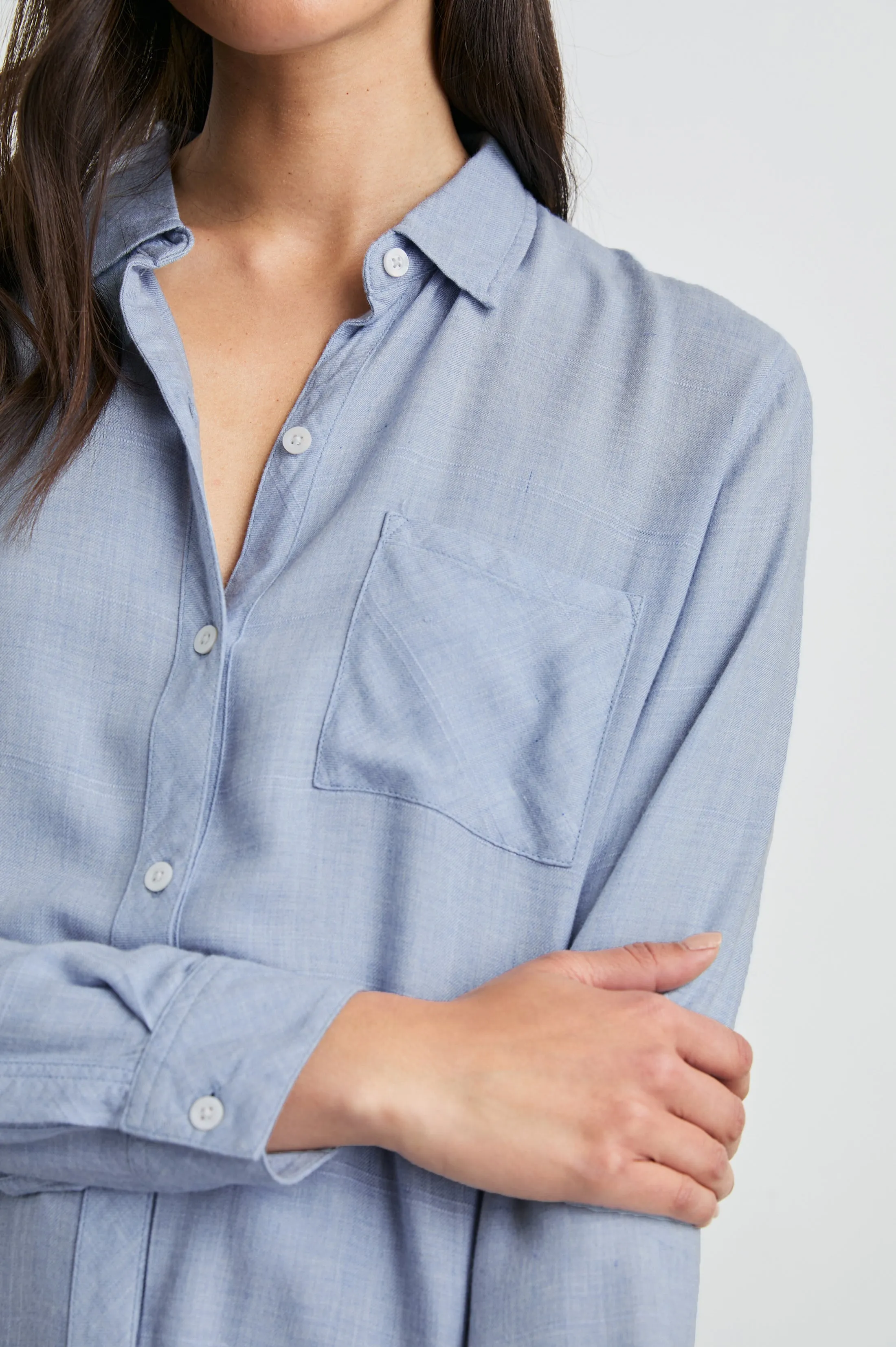 HUNTER SHIRT - CHAMBRAY HEATHER sold by Rails product image thumbnail 2