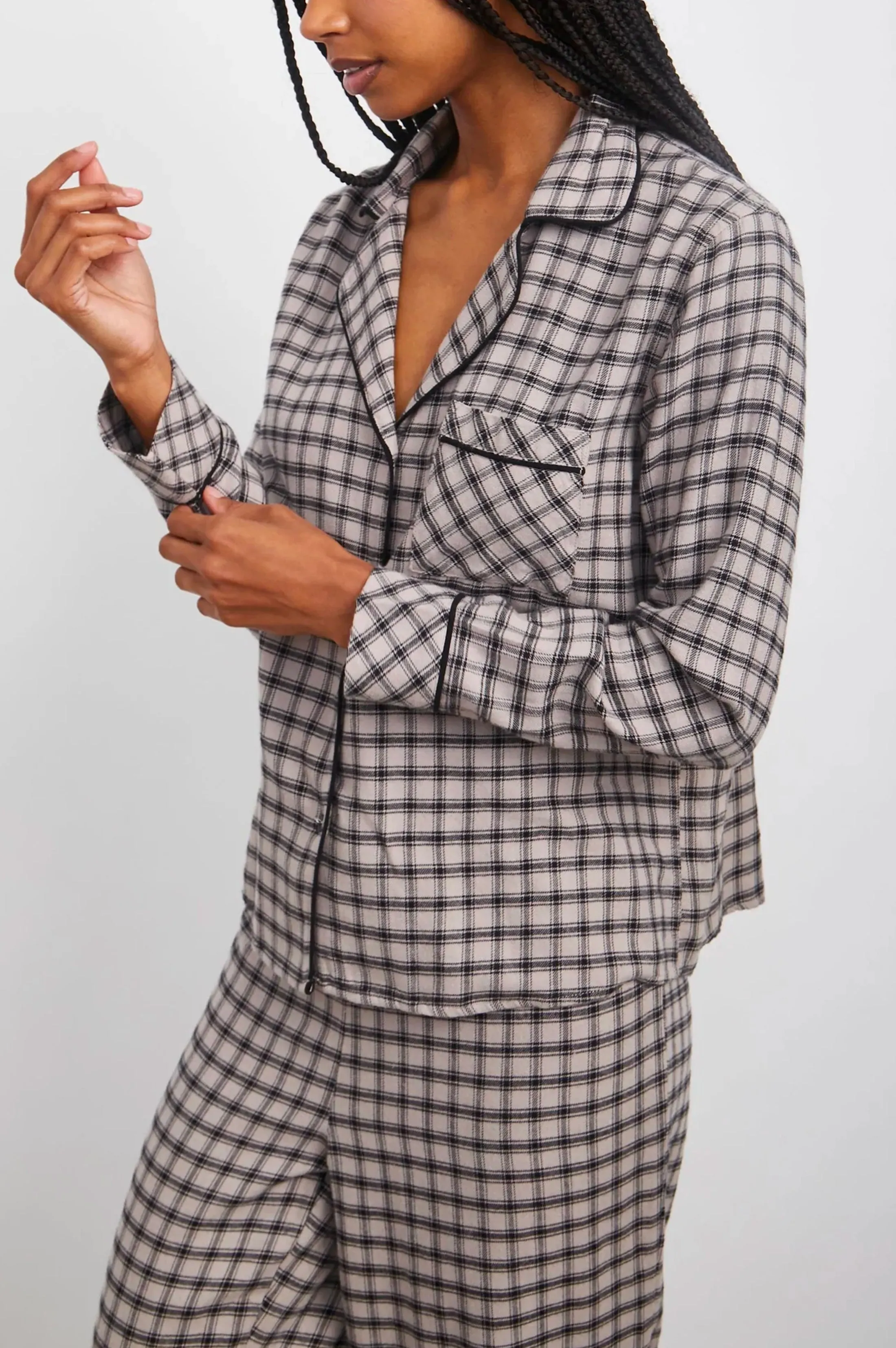 CLARA PAJAMA SET - MALT ONYX sold by Rails product image thumbnail 2