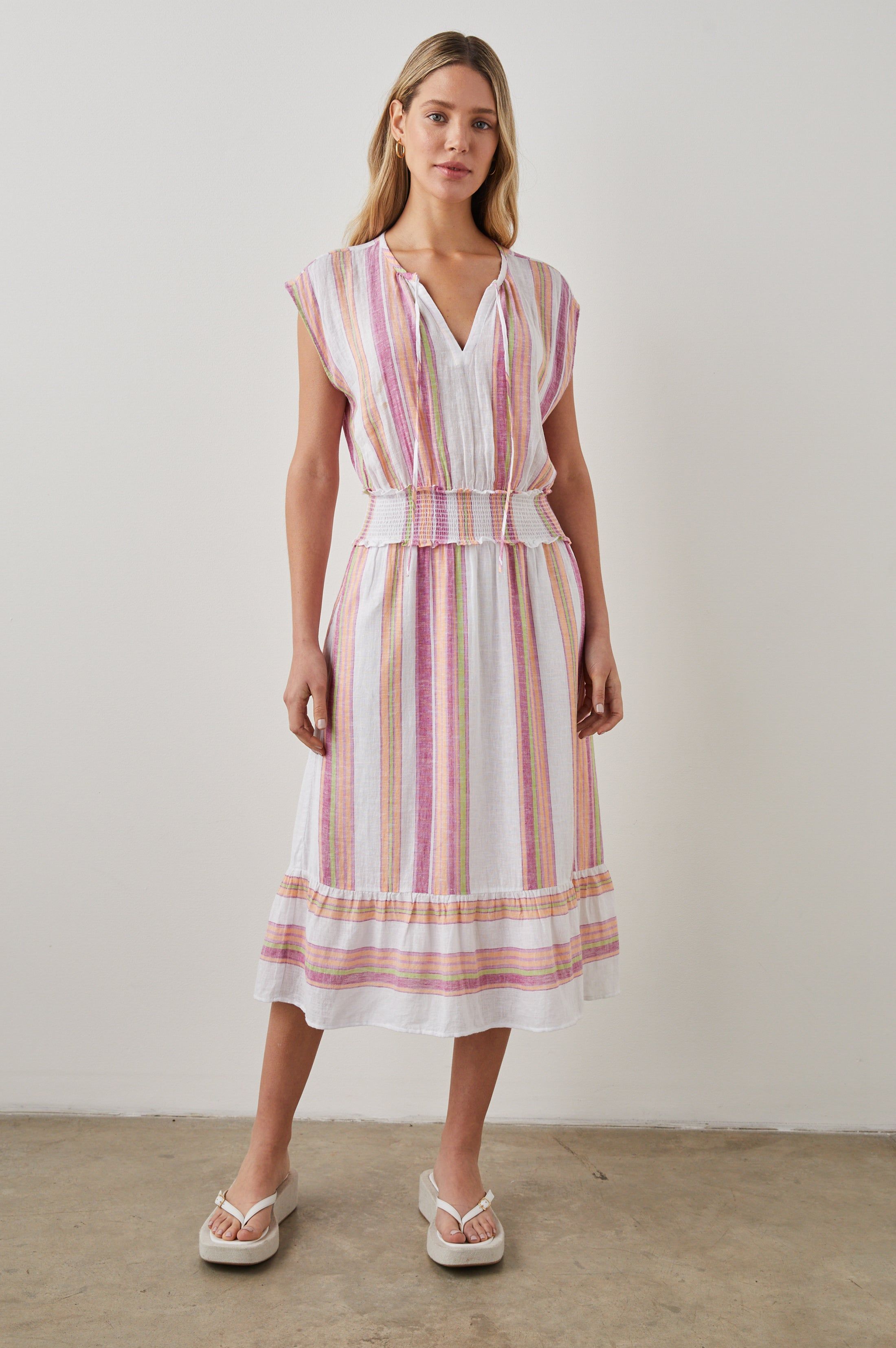 ASHLYN DRESS - HIBISCUS STRIPE sold by Rails product image thumbnail 3