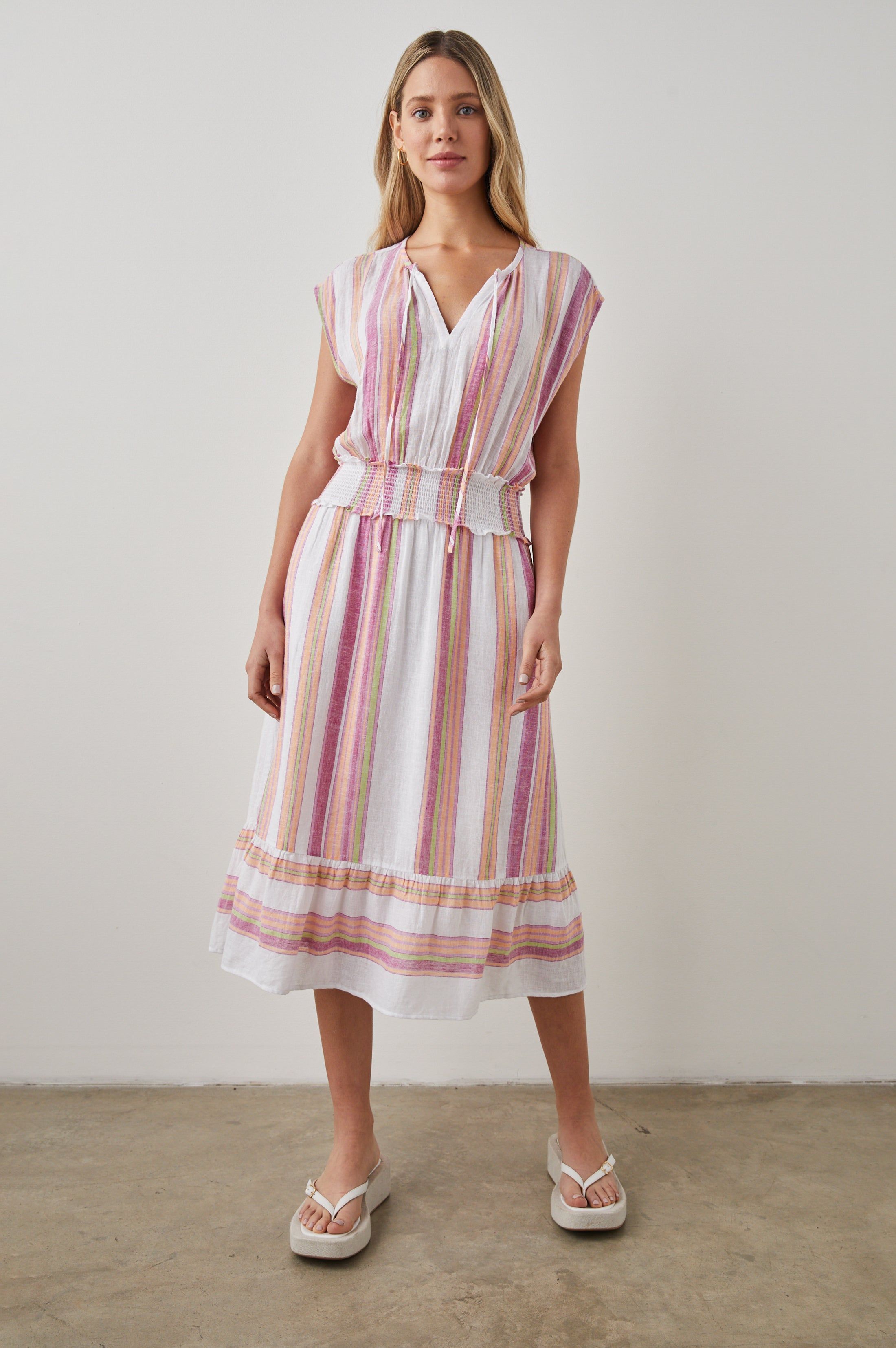 ASHLYN DRESS - HIBISCUS STRIPE sold by Rails