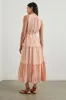 LOULOU DRESS - PAPAYA STRIPE sold by Rails