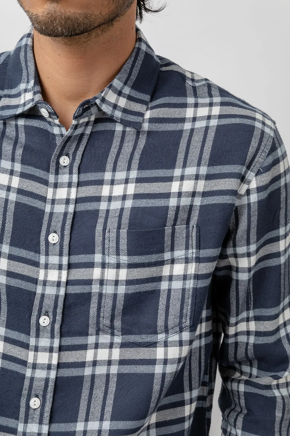 LENNOX SHIRT - NAVY WHITE sold by Rails product image thumbnail 2