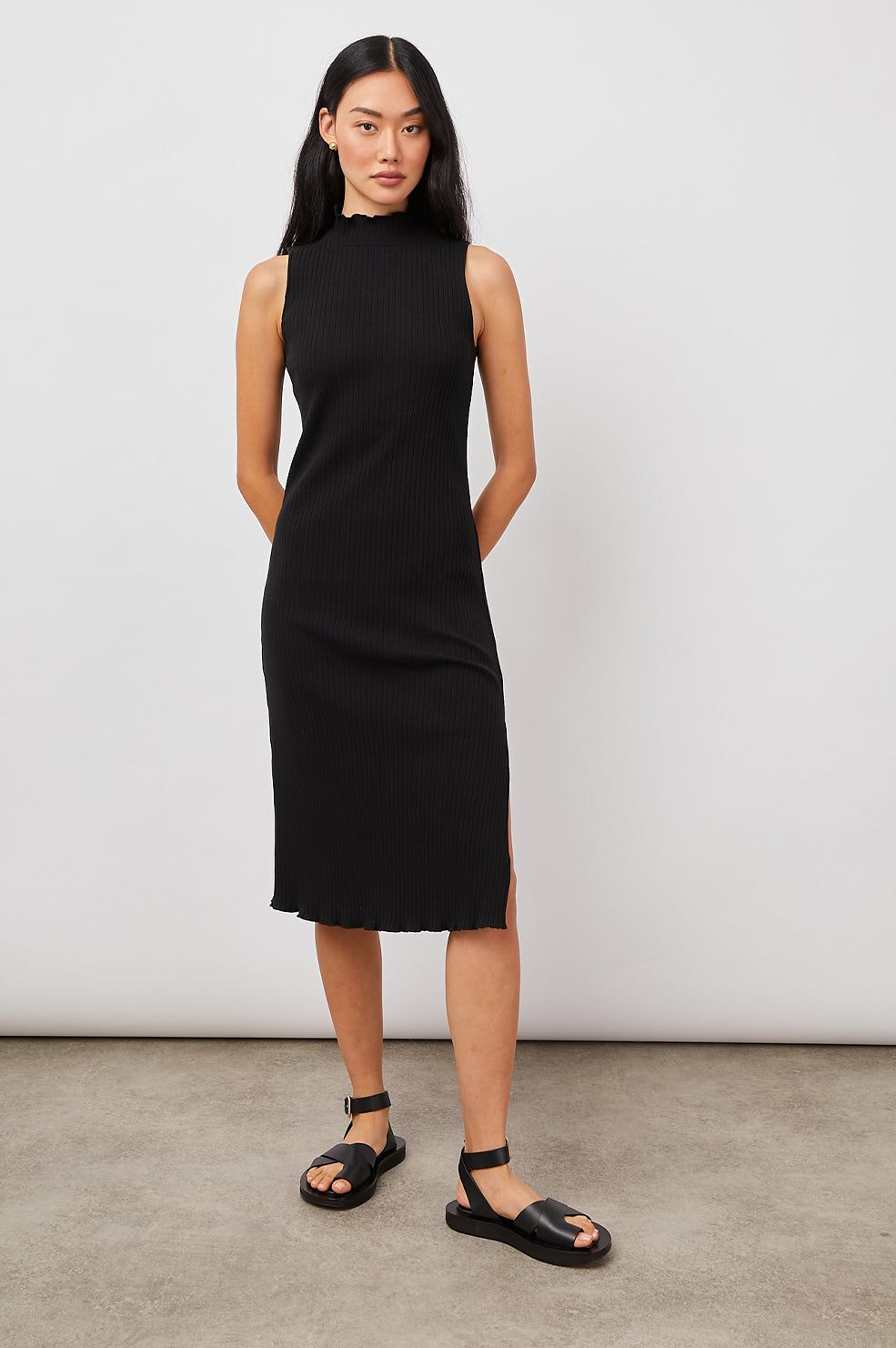 MARJORIE DRESS - TRUE BLACK sold by Rails