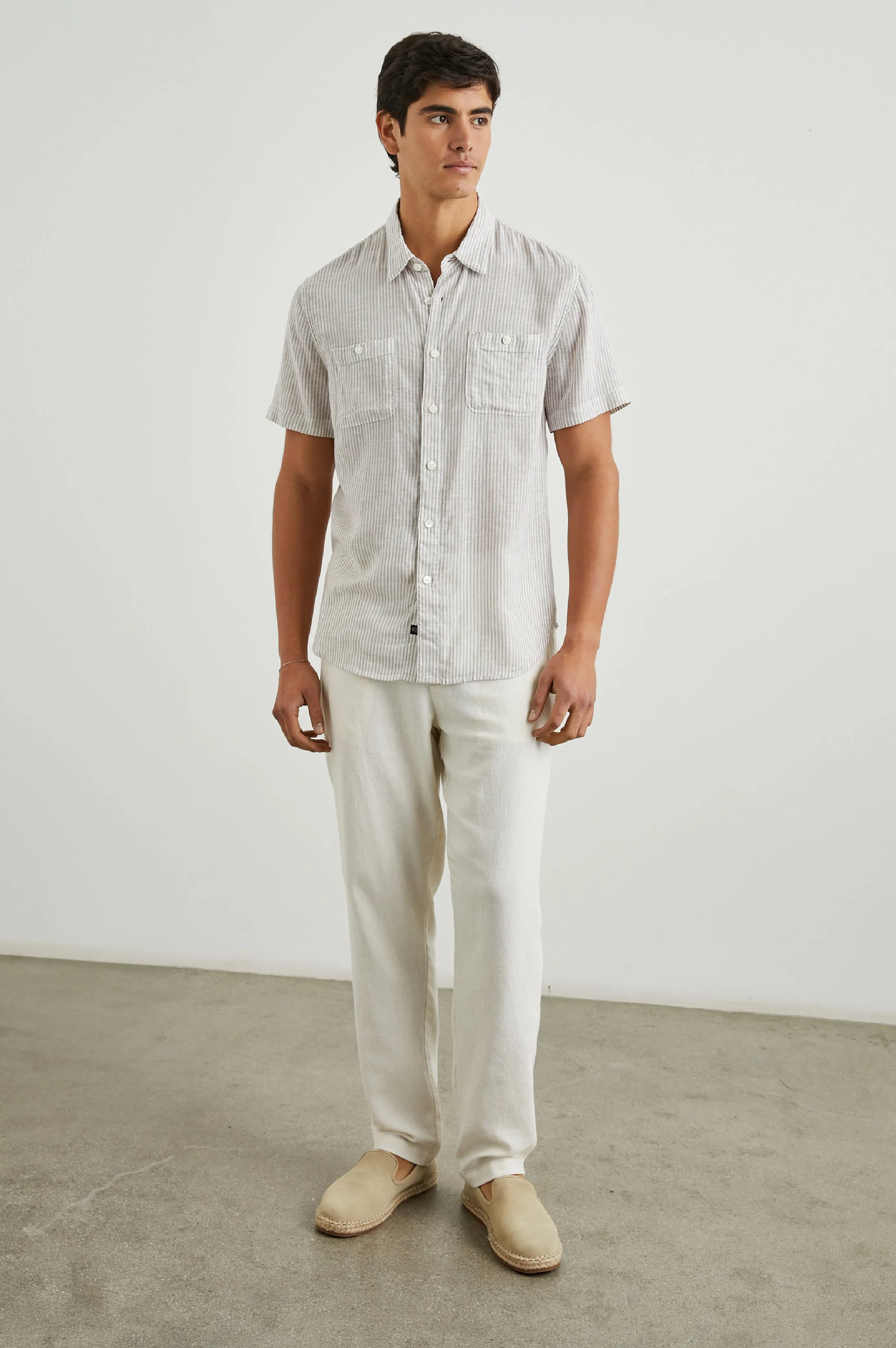 WALKER SHIRT - GHURKA WHITE RAILROAD sold by Rails product image thumbnail 3