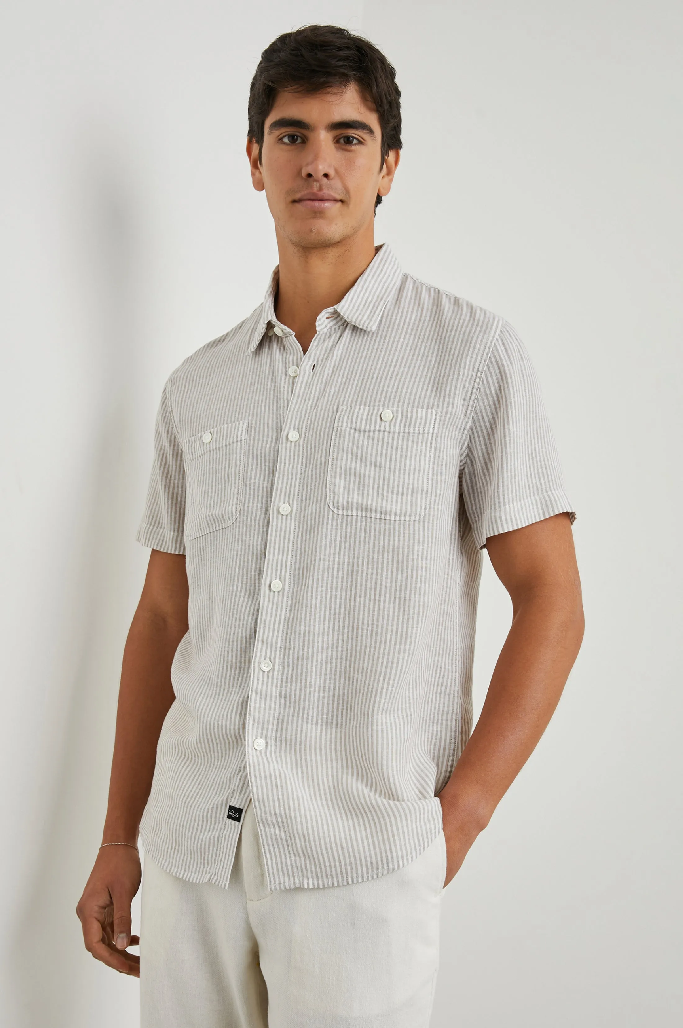 WALKER SHIRT - GHURKA WHITE RAILROAD sold by Rails
