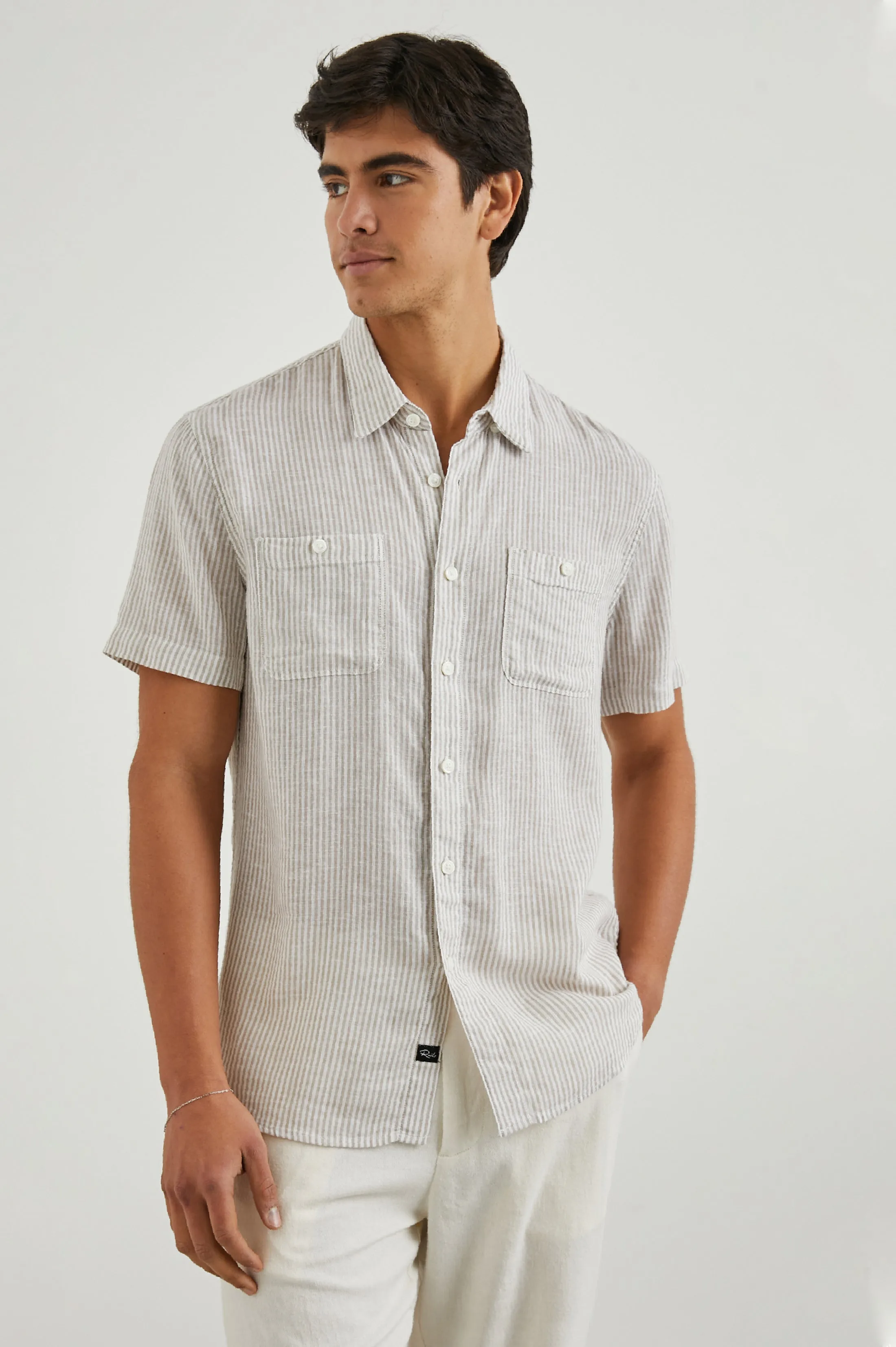 WALKER SHIRT - GHURKA WHITE RAILROAD sold by Rails product image thumbnail 4