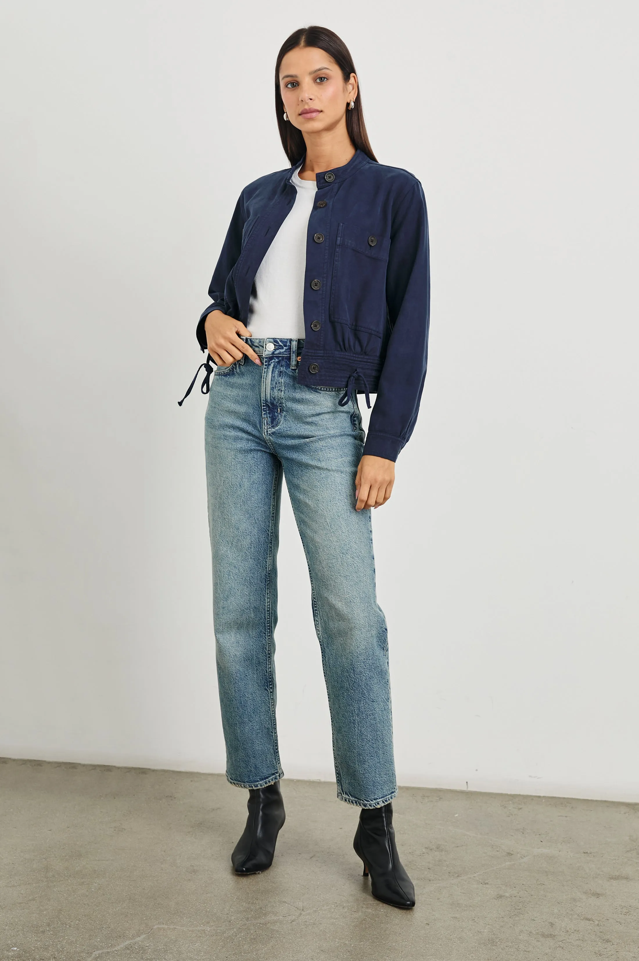 ALMA JACKET - NAVY sold by Rails product image thumbnail 3