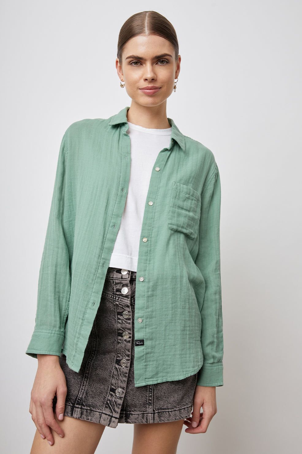 ELLIS SHIRT - GREEN APPLE sold by Rails