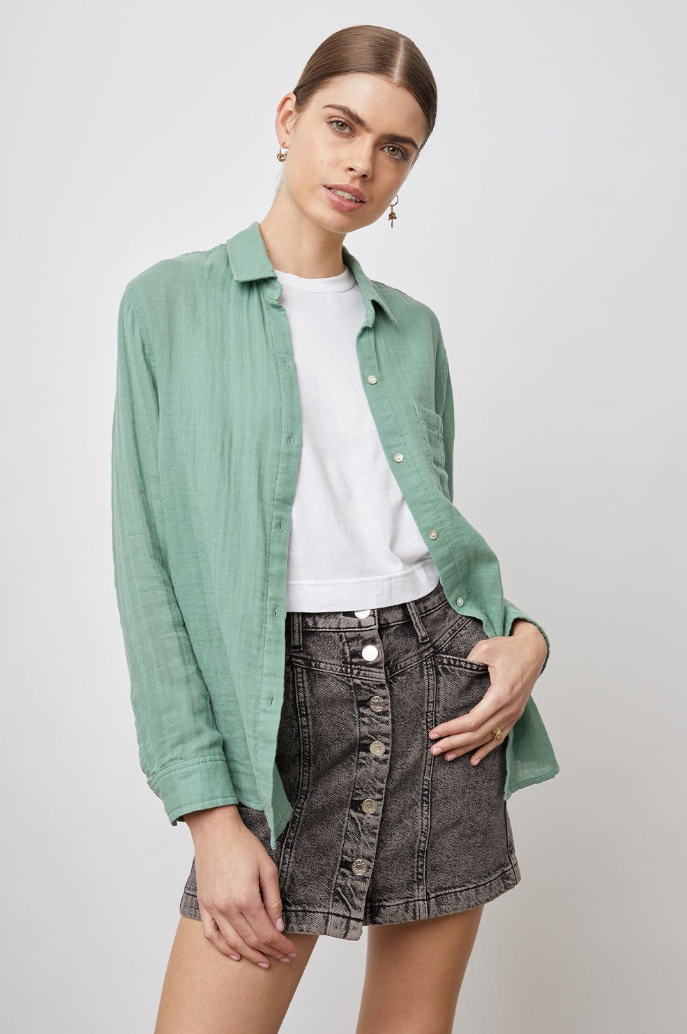 ELLIS SHIRT - GREEN APPLE sold by Rails product image thumbnail 3