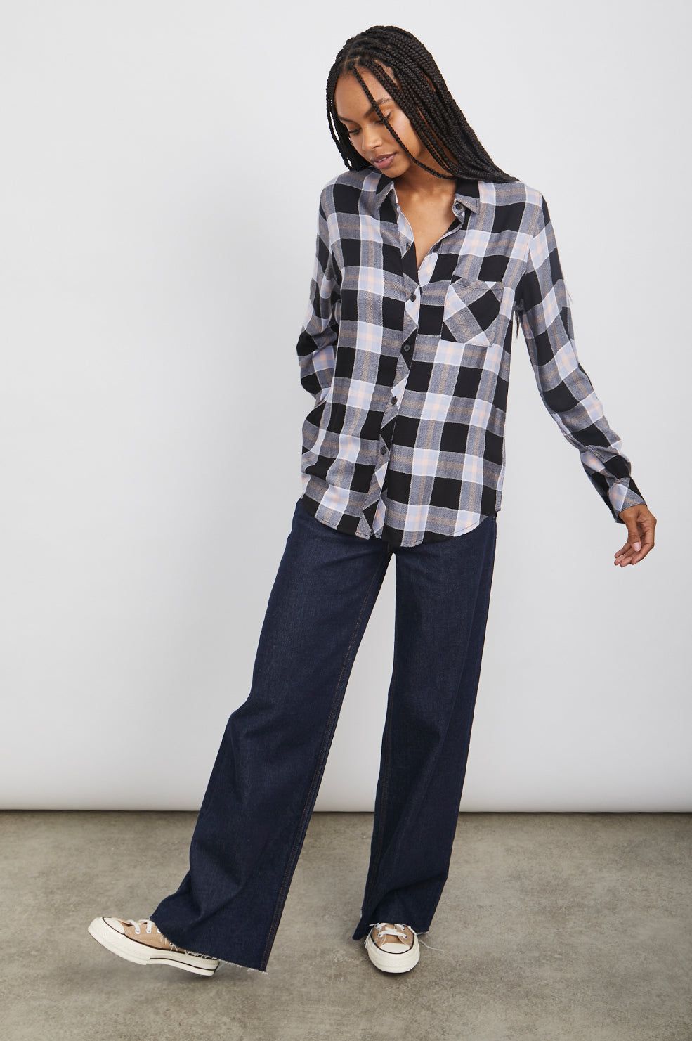 HUNTER SHIRT - ONYX PERWINKLE BLUSH sold by Rails product image thumbnail 3