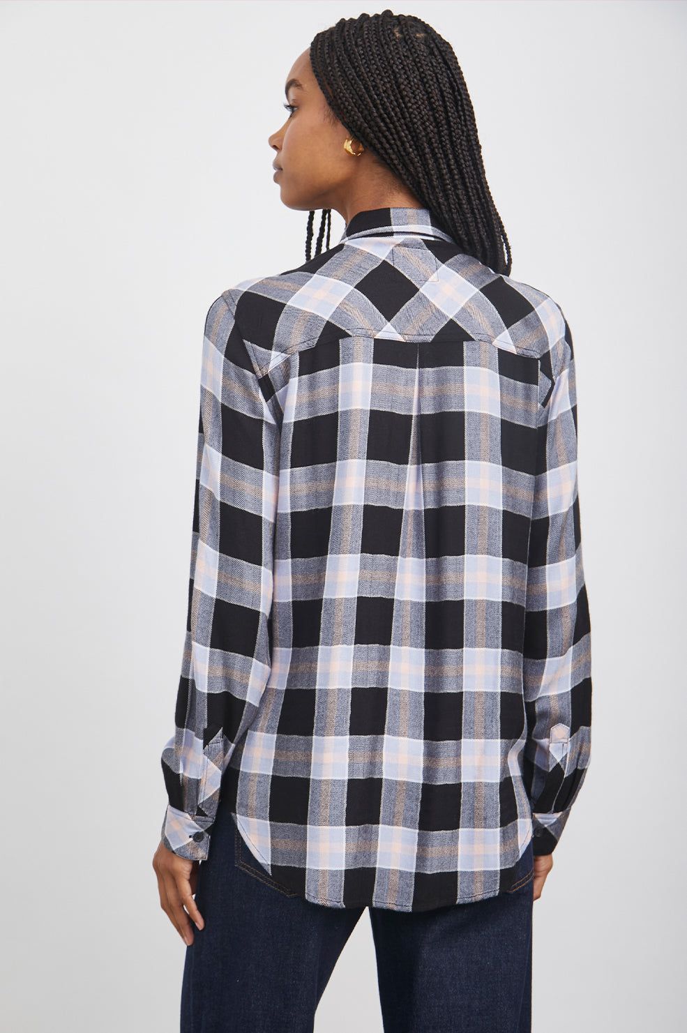 HUNTER SHIRT - ONYX PERWINKLE BLUSH sold by Rails product image thumbnail 5