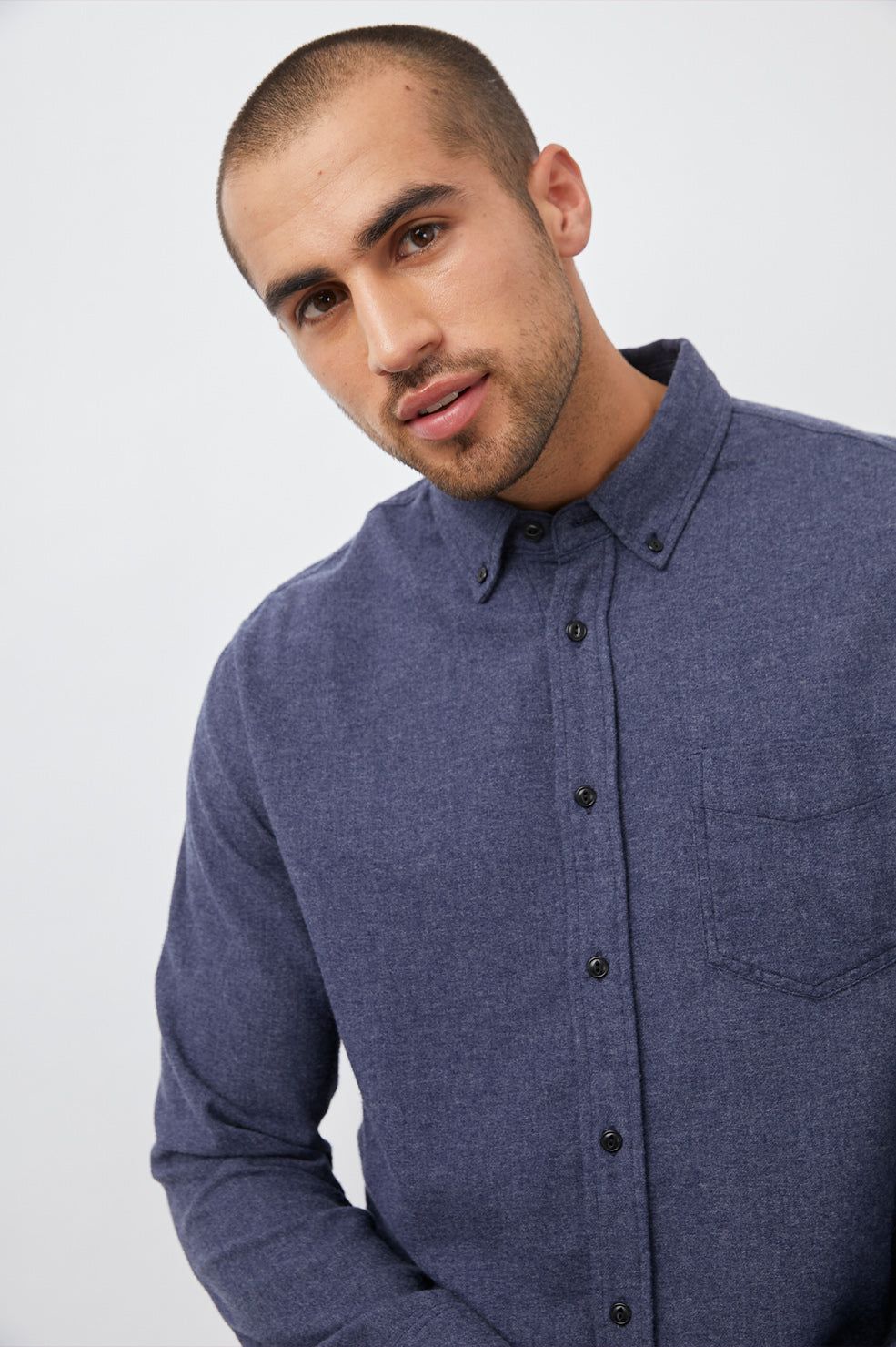 RUNSON SHIRT - HEATHER BLUE sold by Rails