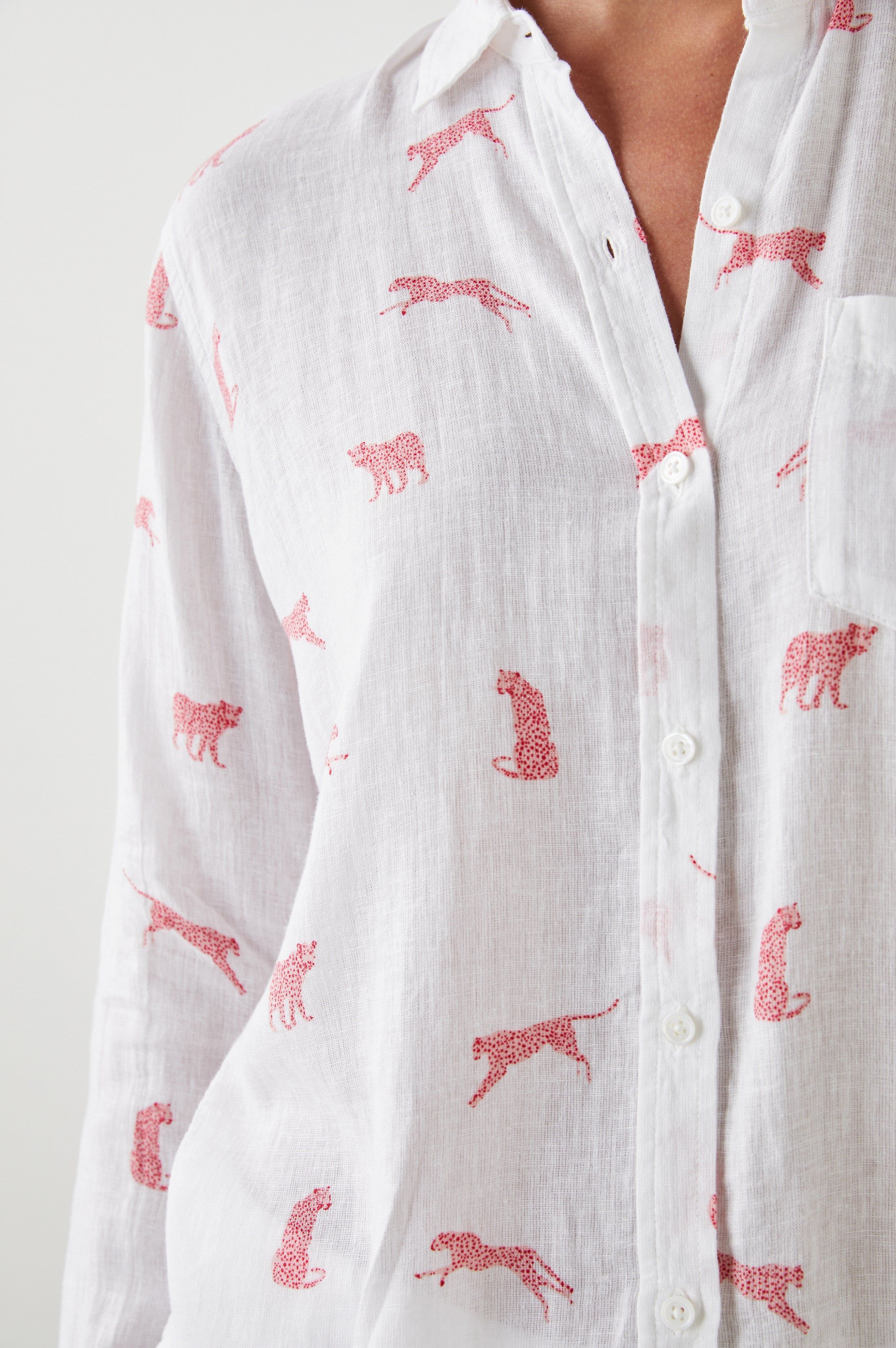 CHARLI SHIRT - ROSE LEOPARD sold by Rails product image thumbnail 2
