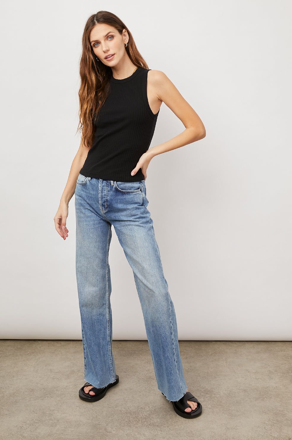 THE RACER TANK - TRUE BLACK sold by Rails product image thumbnail 3