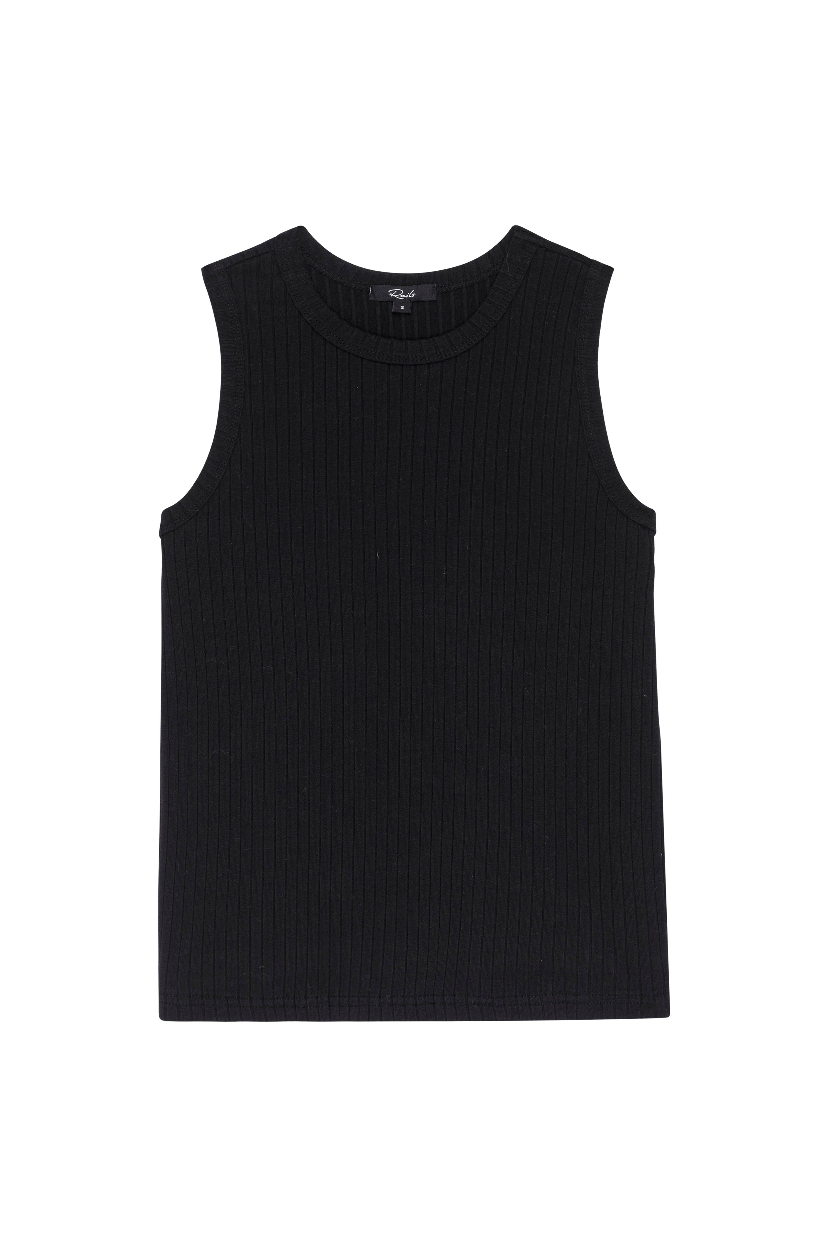 THE RACER TANK - TRUE BLACK sold by Rails product image thumbnail 6