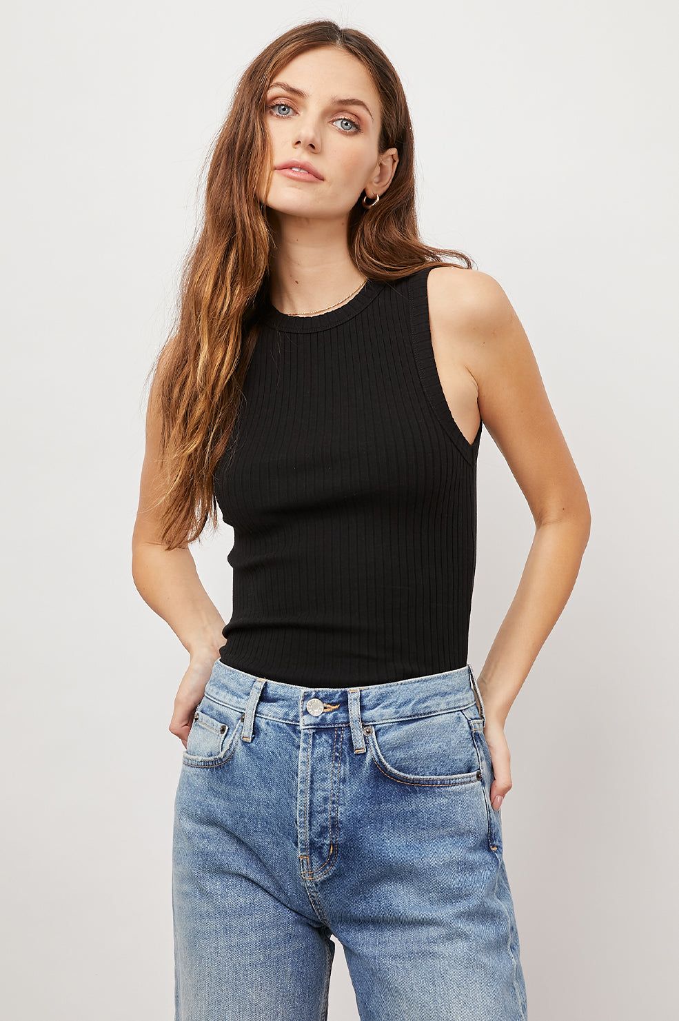 THE RACER TANK - TRUE BLACK sold by Rails product image thumbnail 4