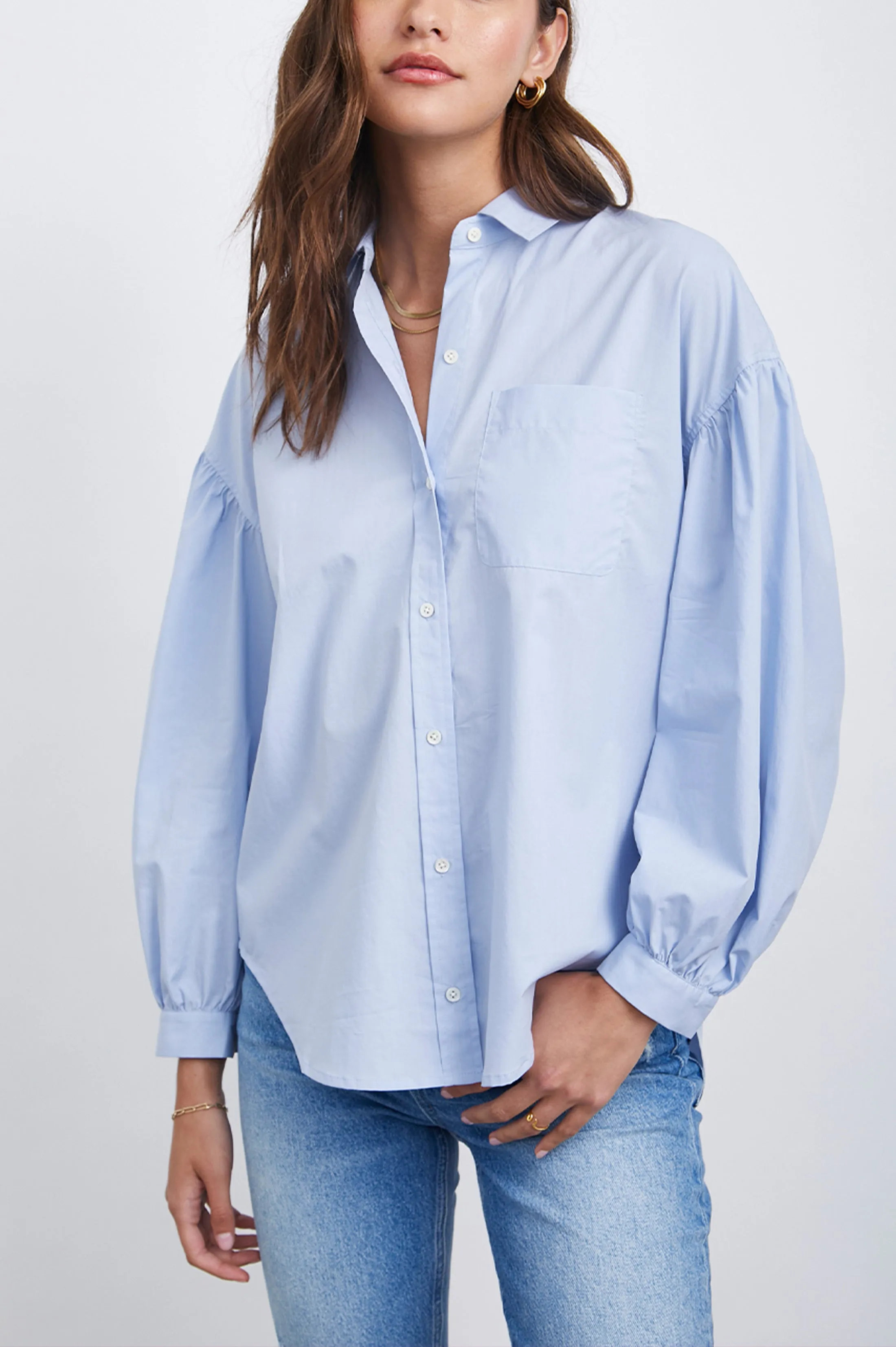 JANAE SHIRT - BLUE JAY sold by Rails