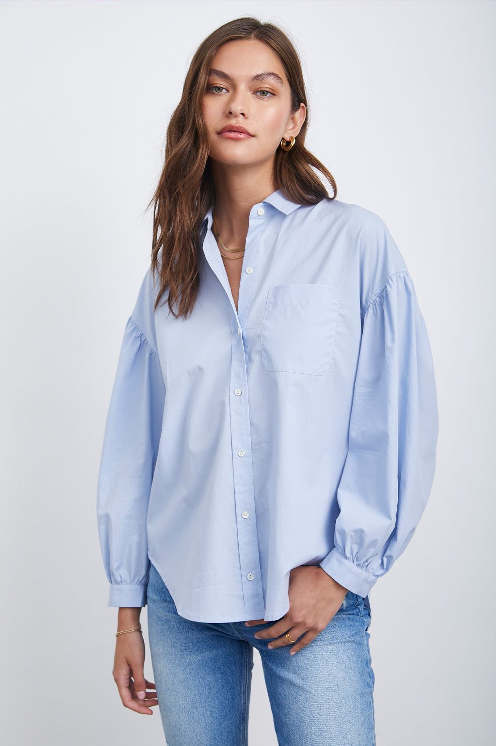 JANAE SHIRT - BLUE JAY sold by Rails