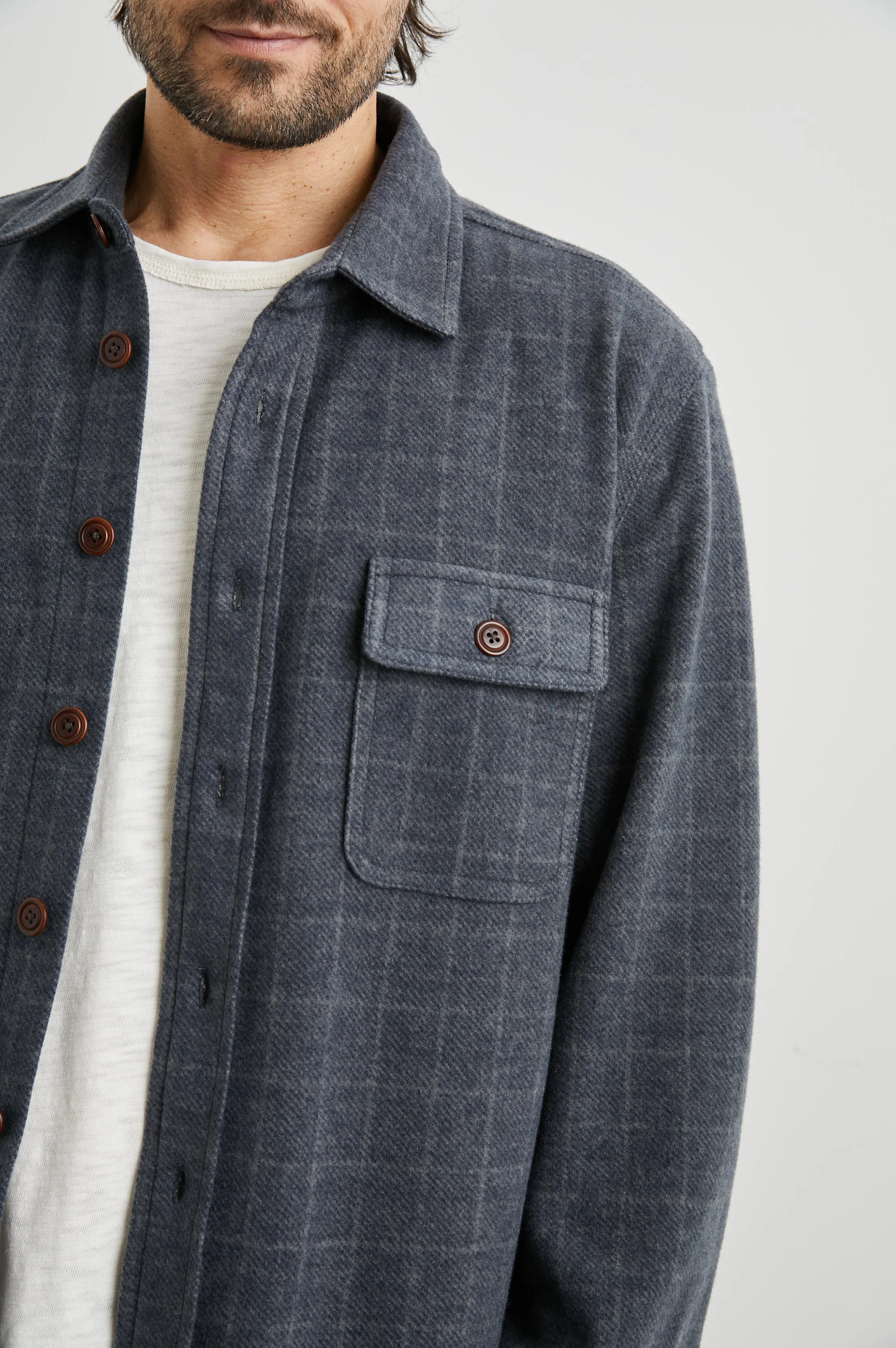 ALDER SHIRT - NAVY JASPE CHECK sold by Rails product image thumbnail 2