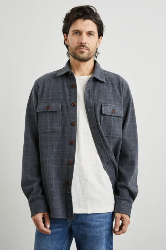 ALDER SHIRT - NAVY JASPE CHECK sold by Rails
