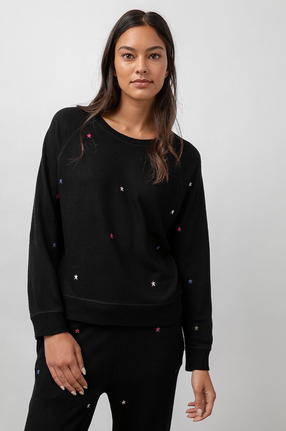 THEO & OAKLAND SET - JET BLACK STAR EMBROIDERY sold by Rails product image thumbnail 3