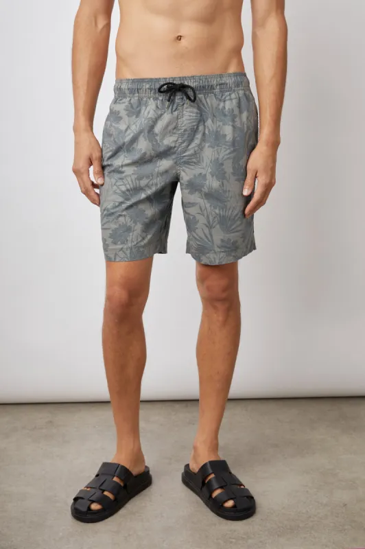 KIAN SWIM SHORT - JUNGLE FOLIAGE OLIVE sold by Rails