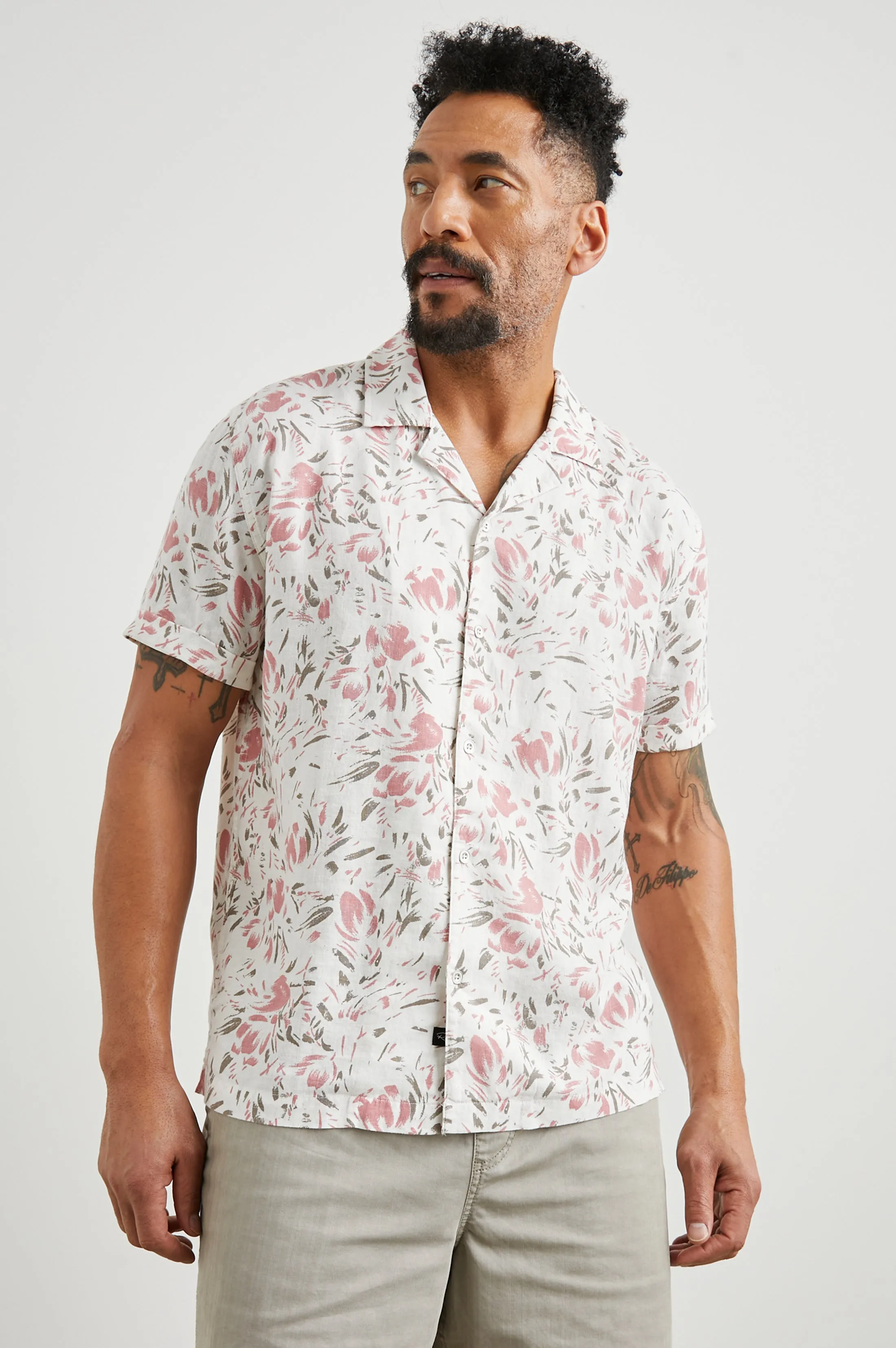DRESDEN SHIRT - BRUSH FLORAL WHITE sold by Rails