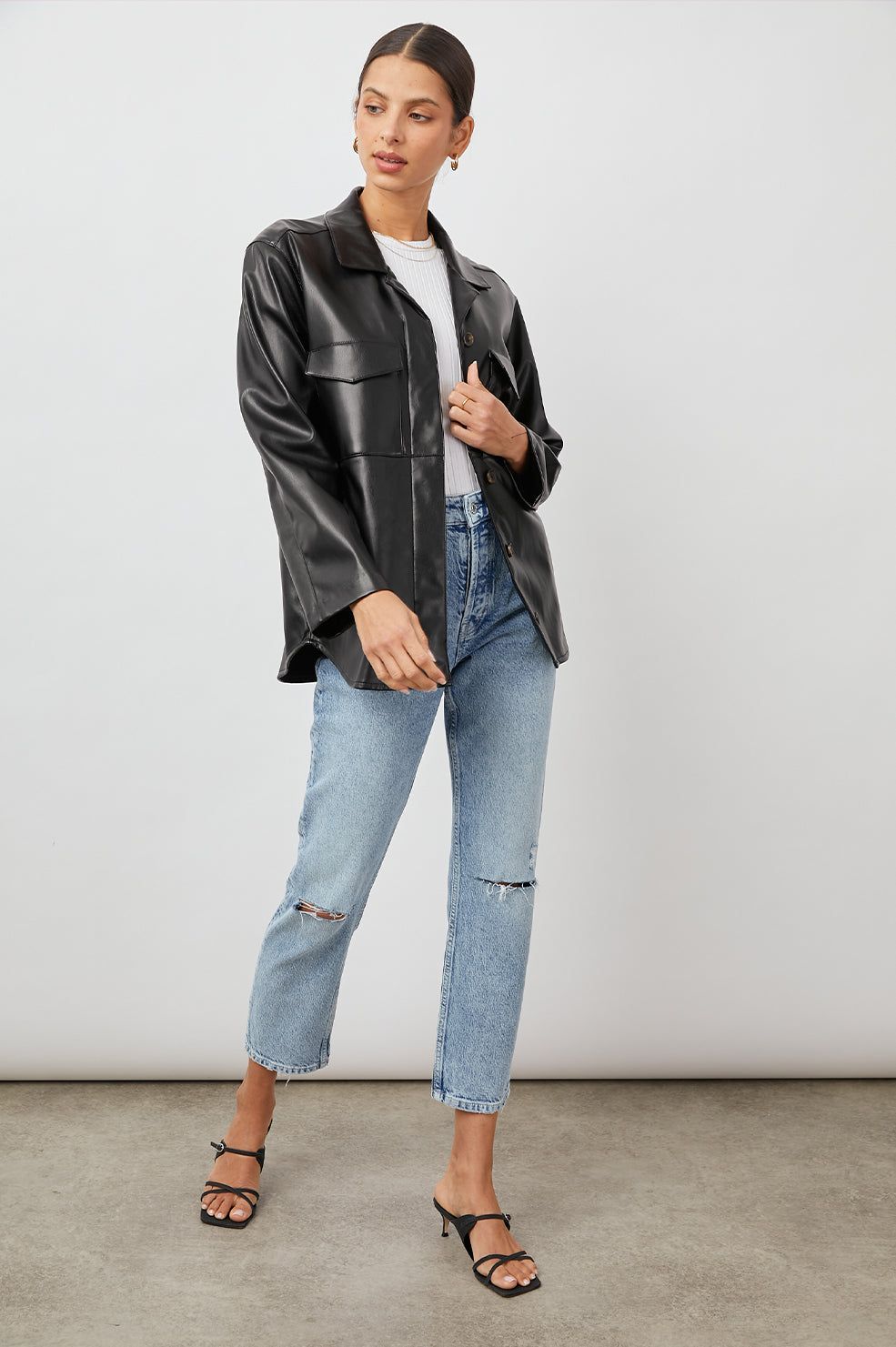 XANDER SHIRT - BLACK sold by Rails product image thumbnail 3