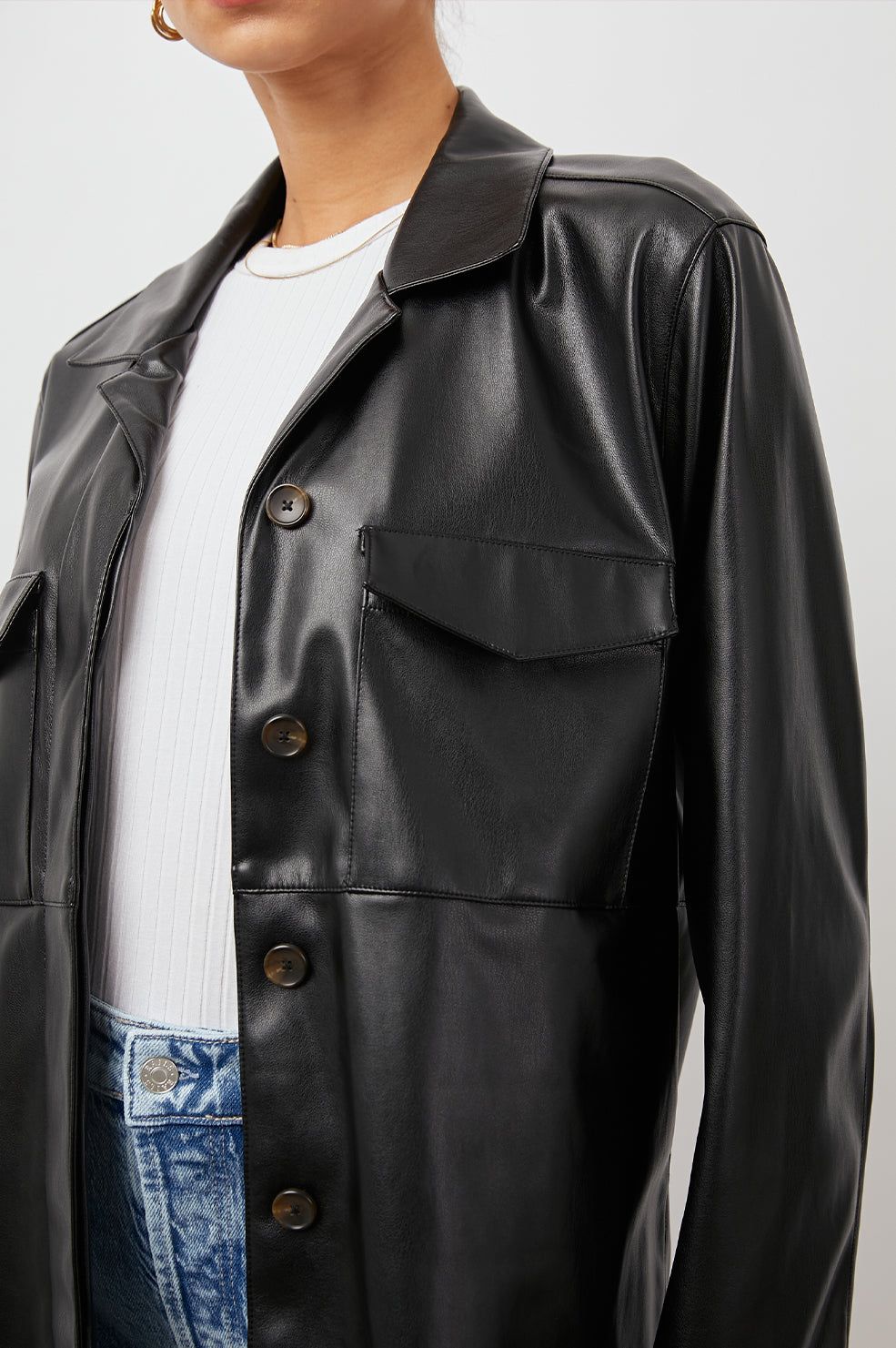 XANDER SHIRT - BLACK sold by Rails product image thumbnail 2