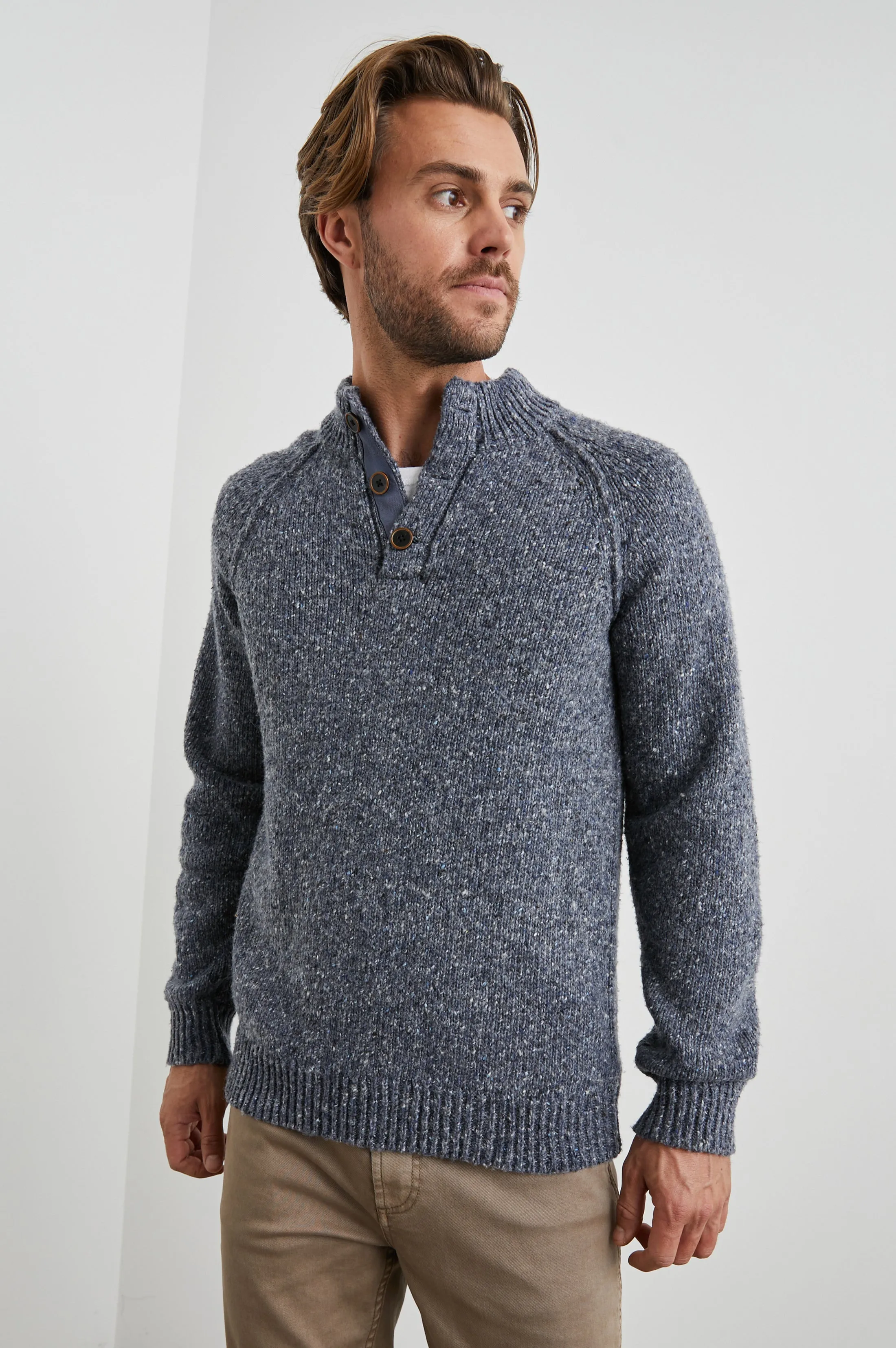 HARDING SWEATER - BLUE NEP sold by Rails