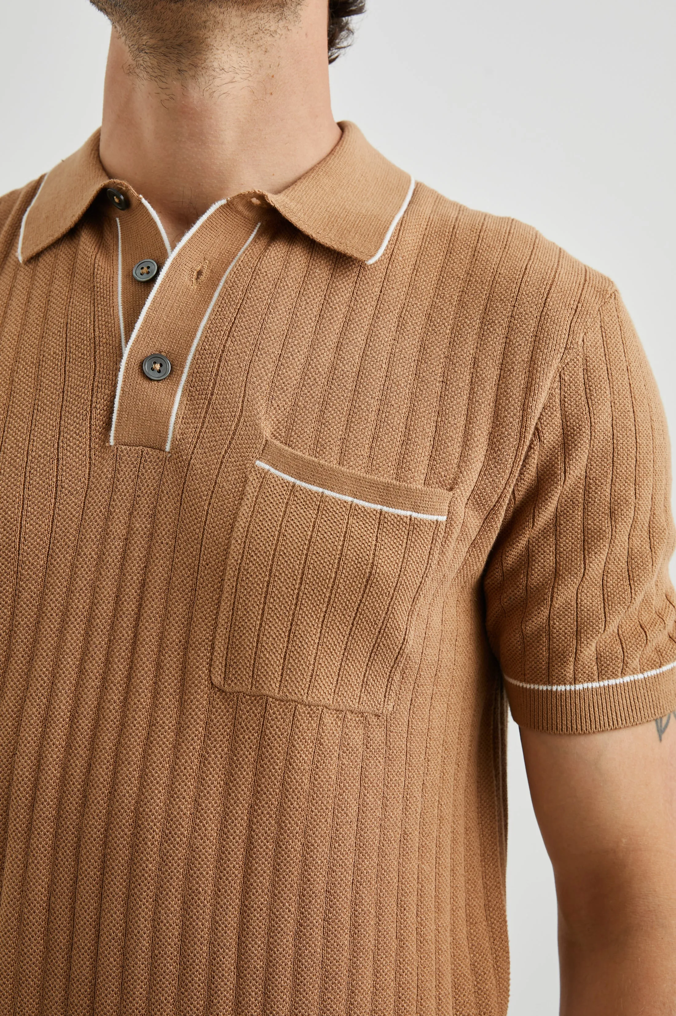 HARDY POLO SHIRT - TAWNY sold by Rails