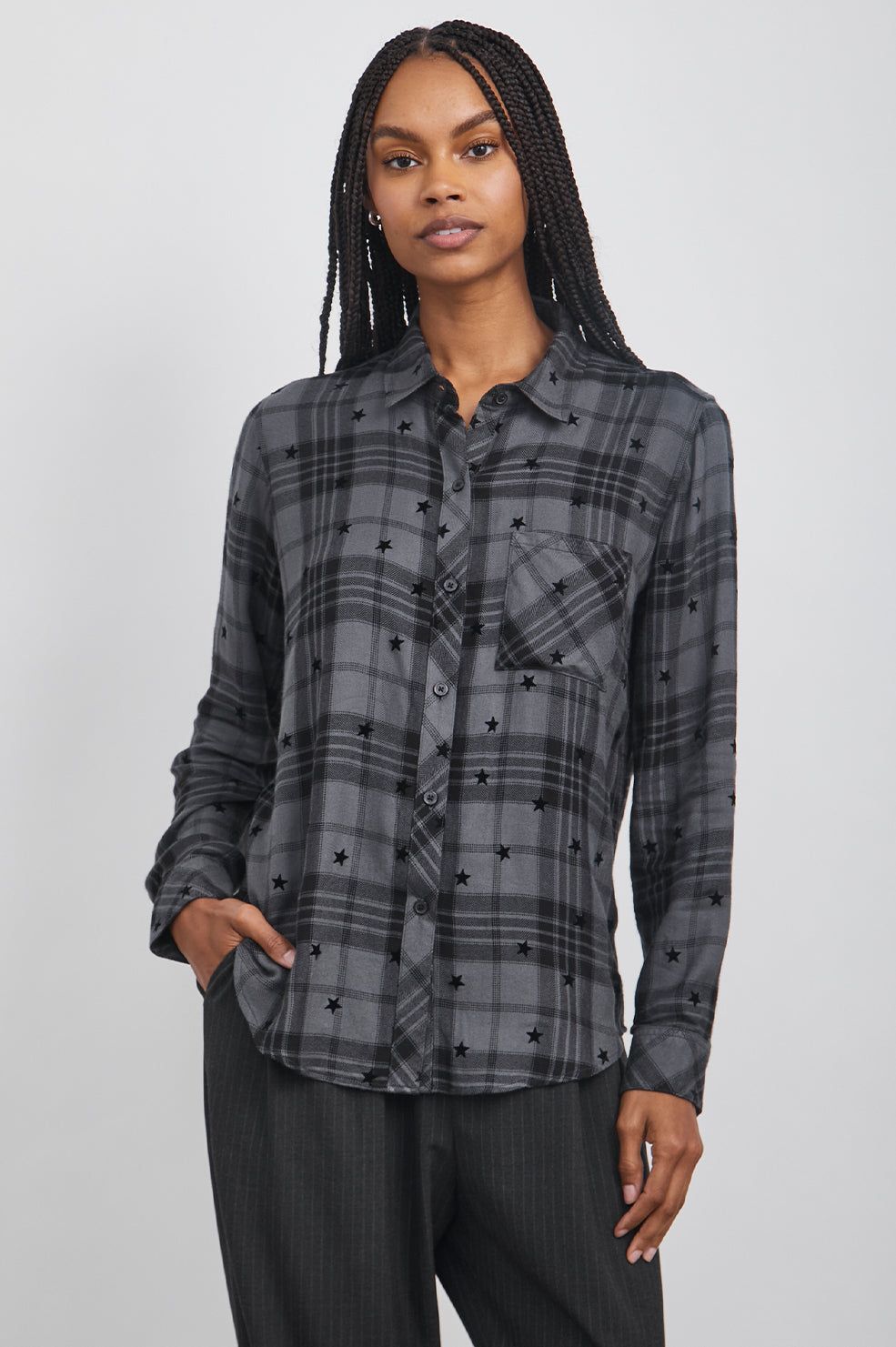 HUNTER SHIRT - IRON BLACK STARS sold by Rails