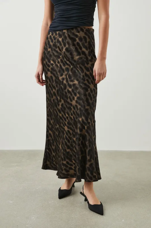 LEIA SKIRT - UMBER LEOPARD sold by Rails